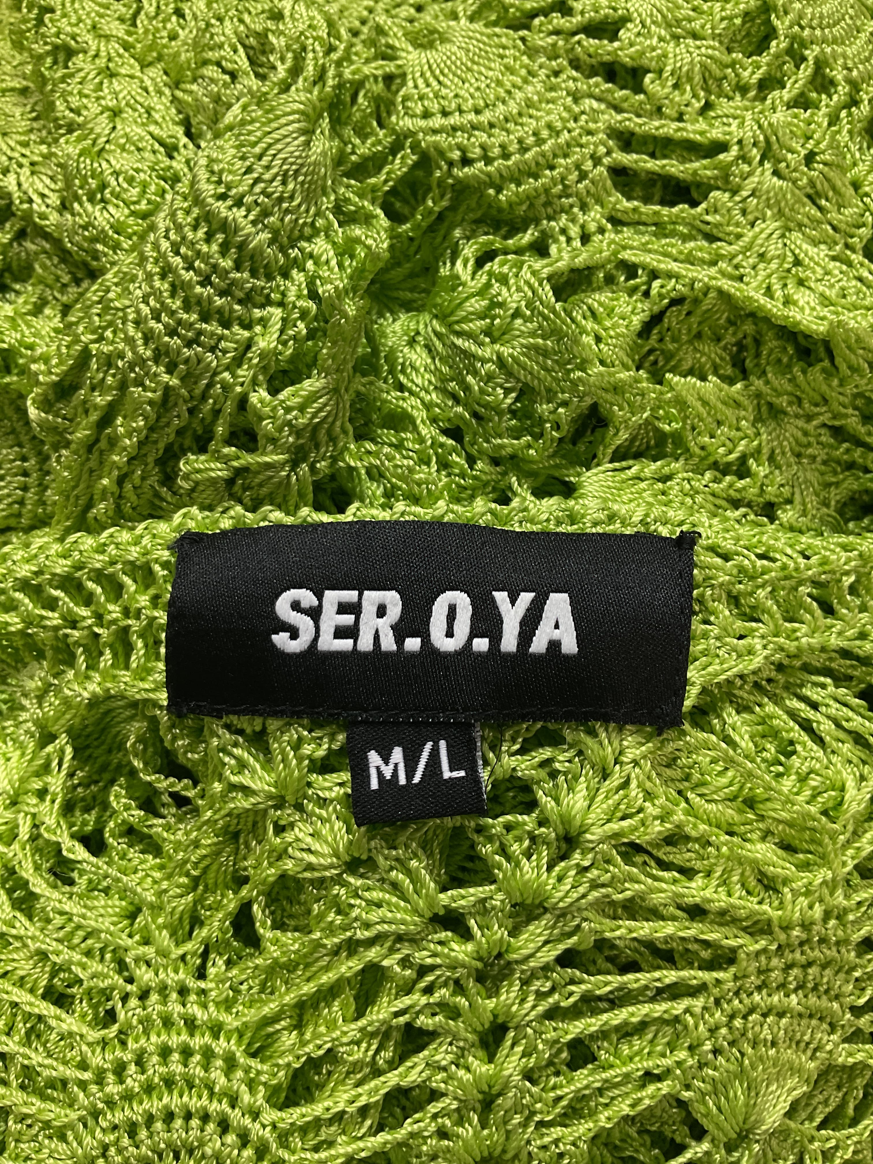 Allison Crochet Cardigan In Lime - Image 3