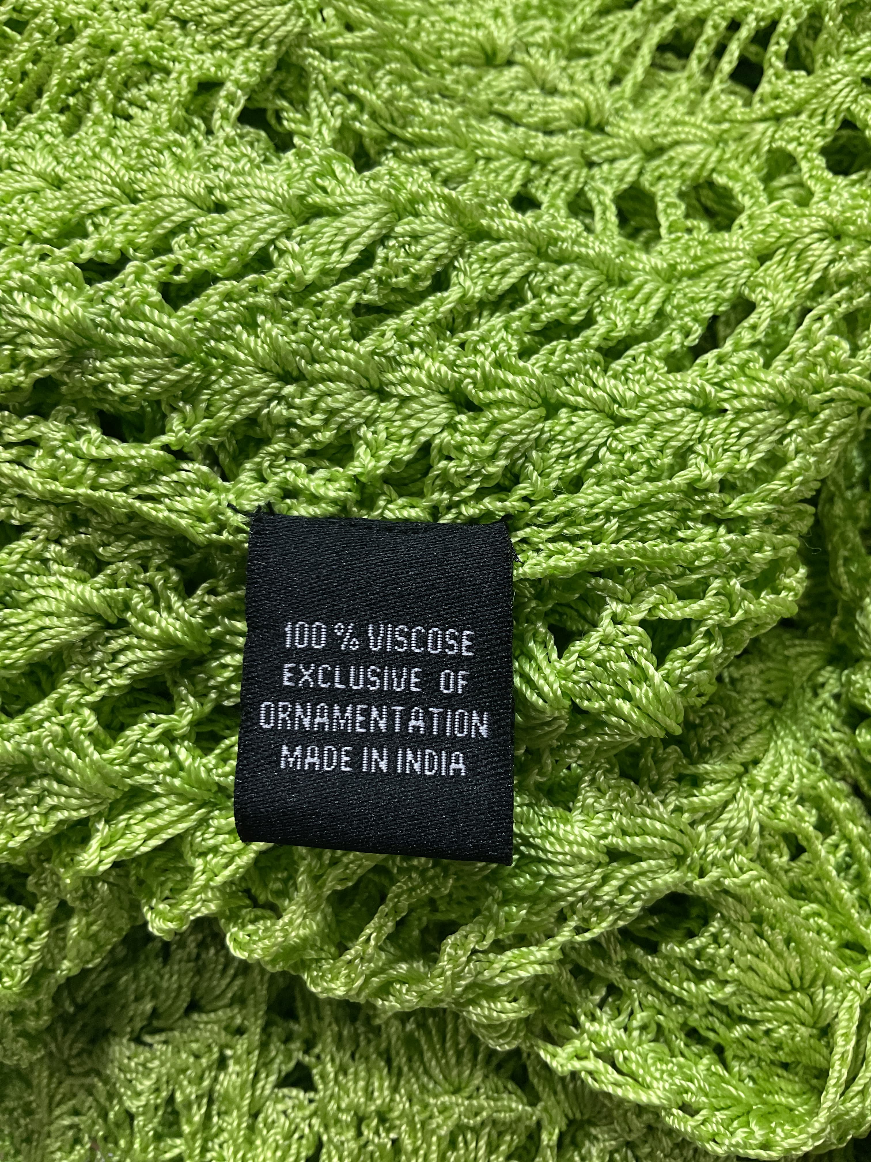 Allison Crochet Cardigan In Lime - Image 4