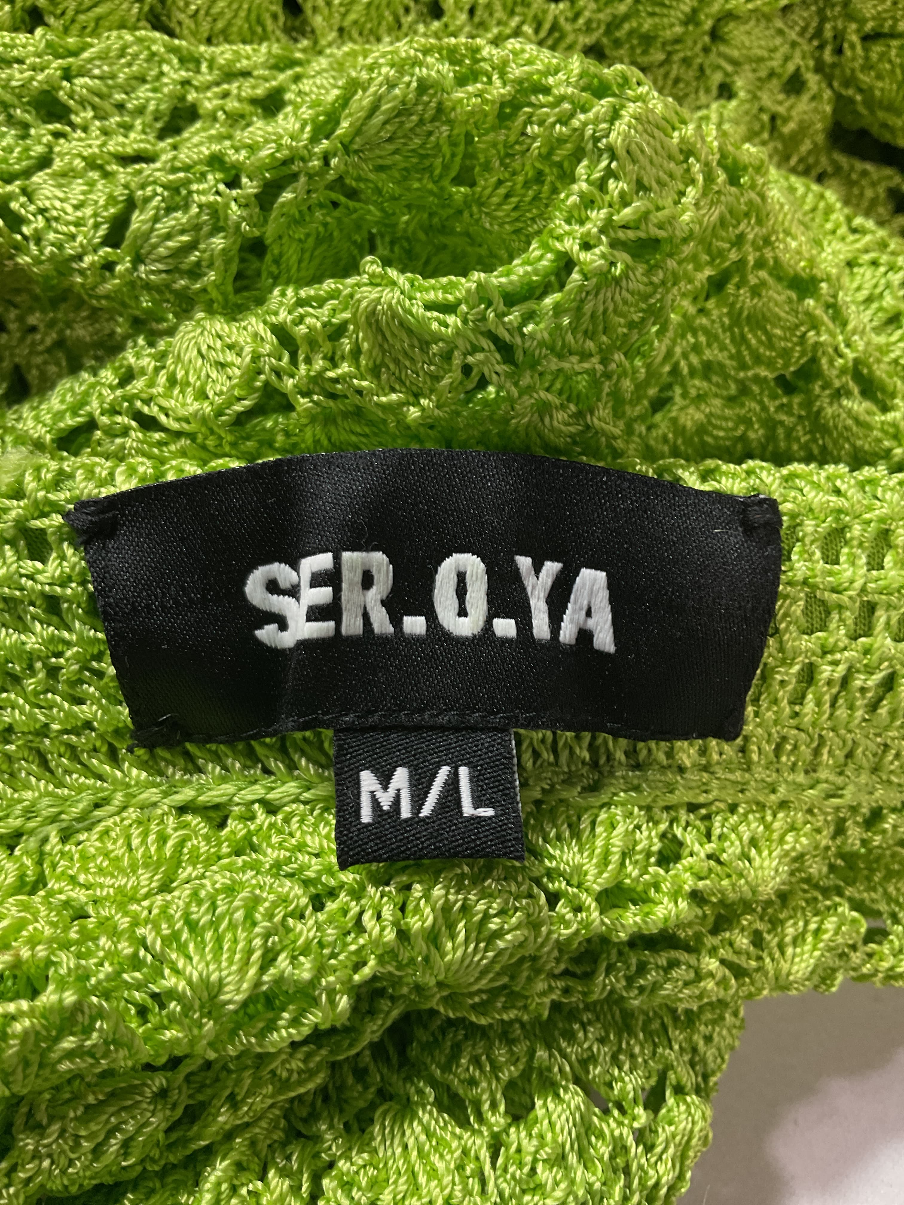 Sandy Crochet Skirt In Lime - Image 2