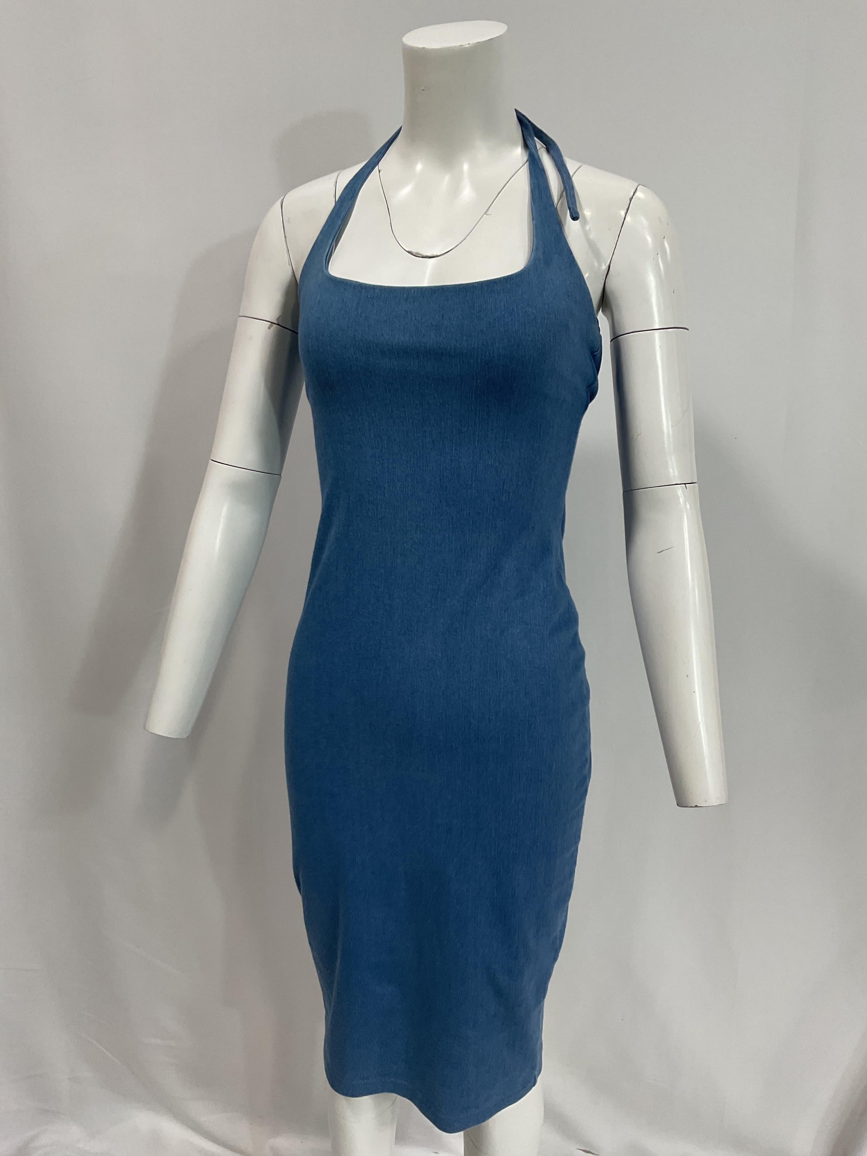 Denim Midi Dress In Light Denim - Image 2