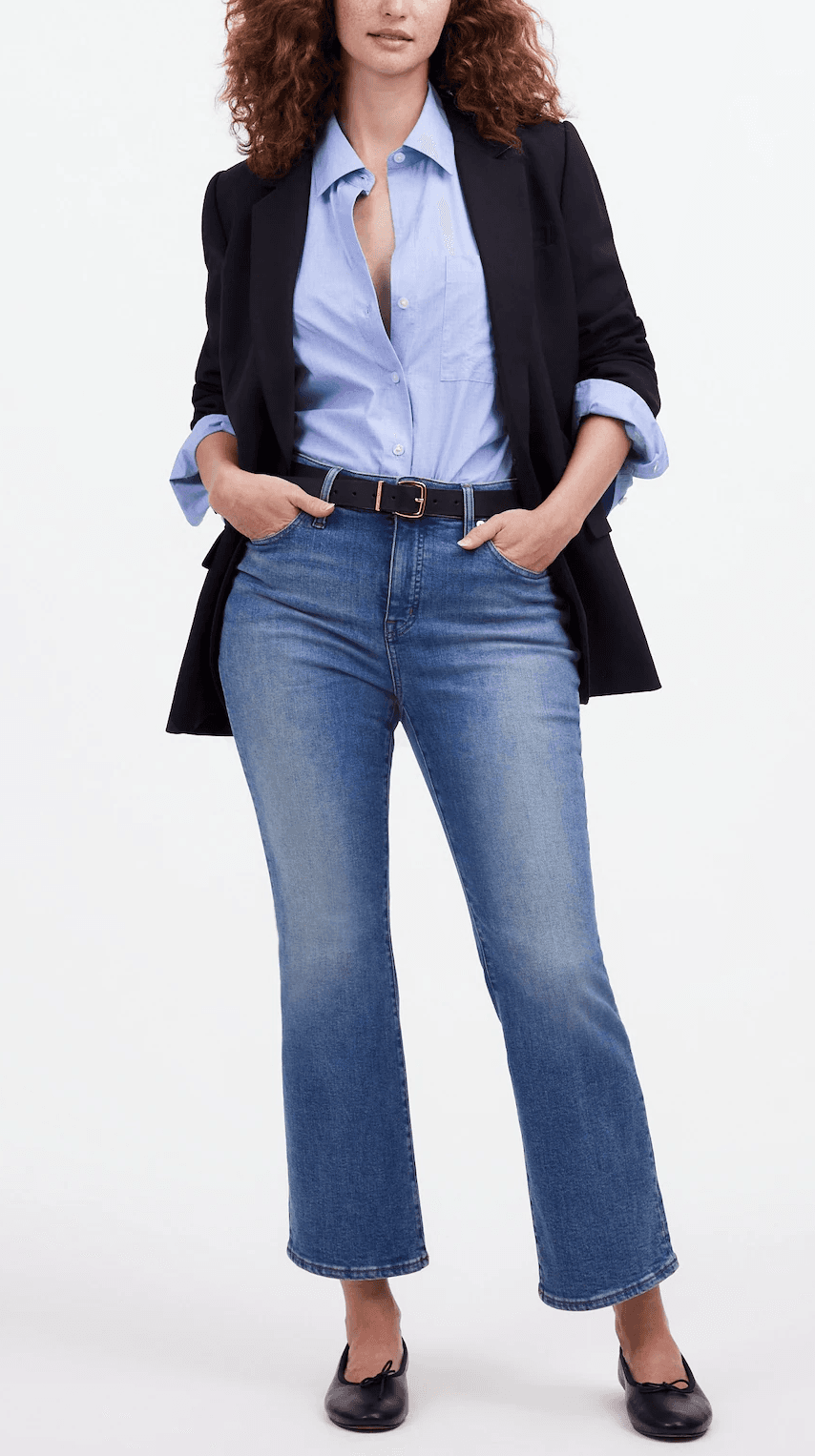 Curvy Kick Out Crop Jeans In Oneida Wash - Image 1