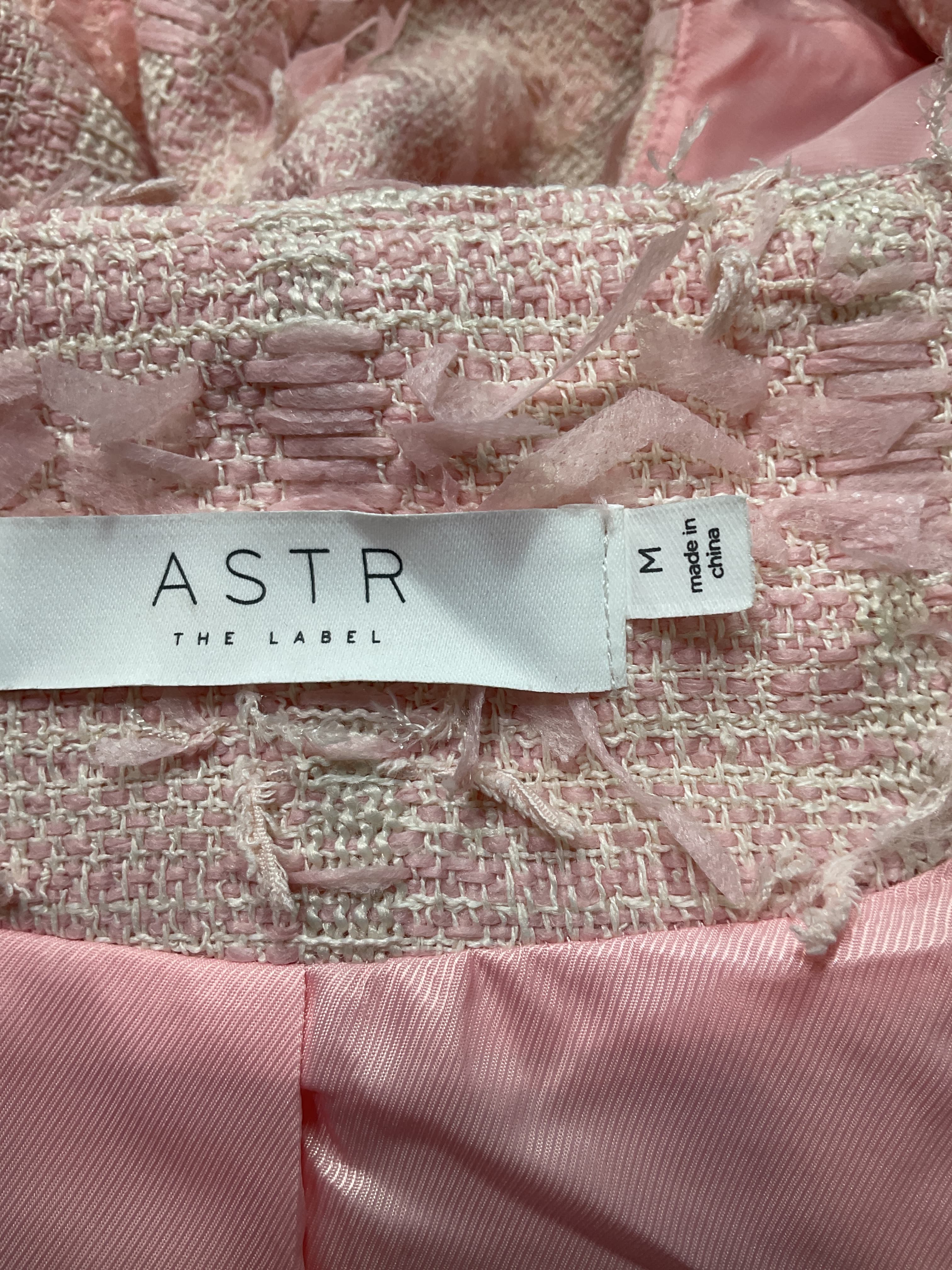 Francie Top In Pink Jacquard Tweed - Image 4