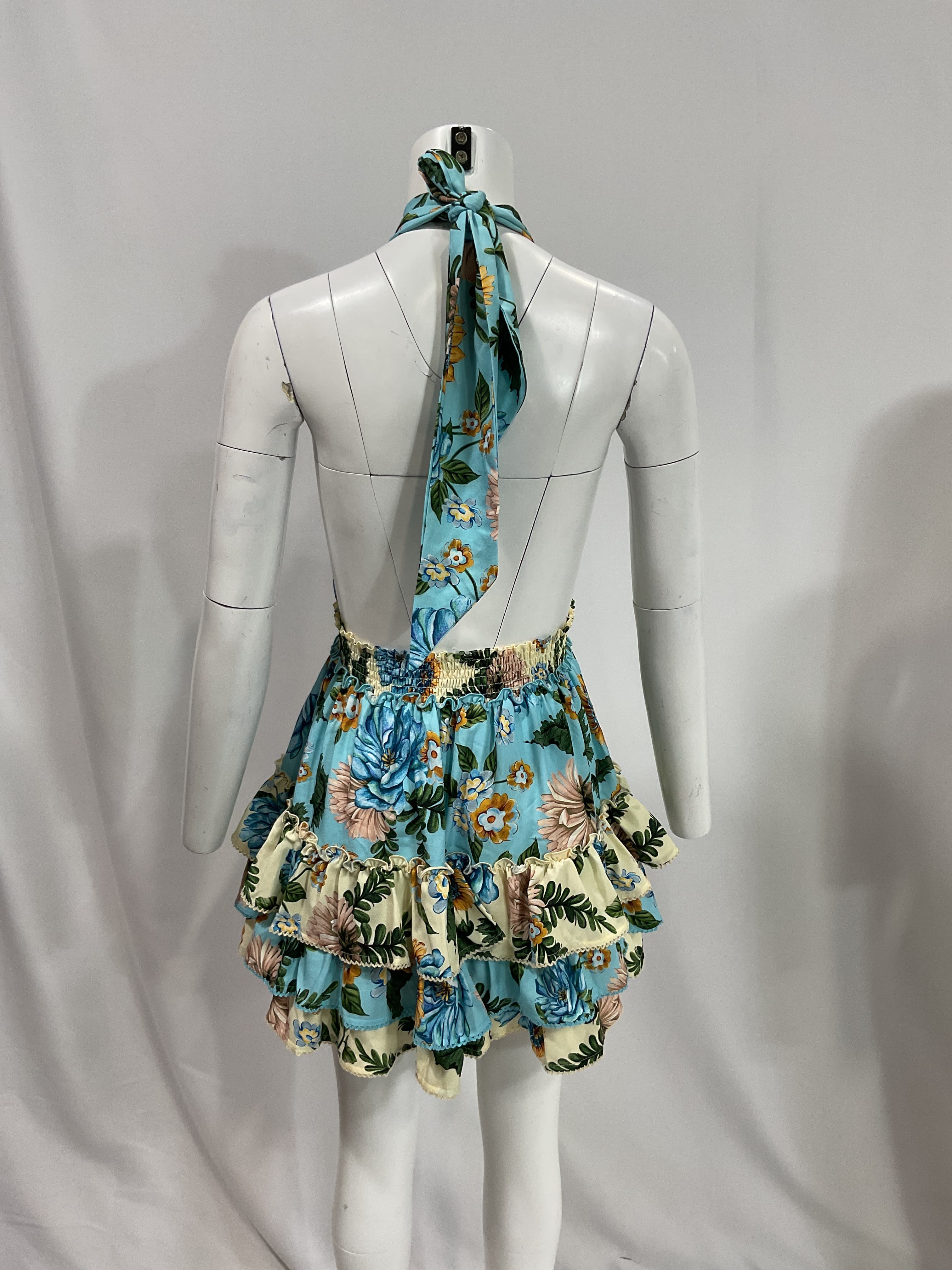Agua Bendita X Revolve Moana Dress In Blue Floral - Image 3