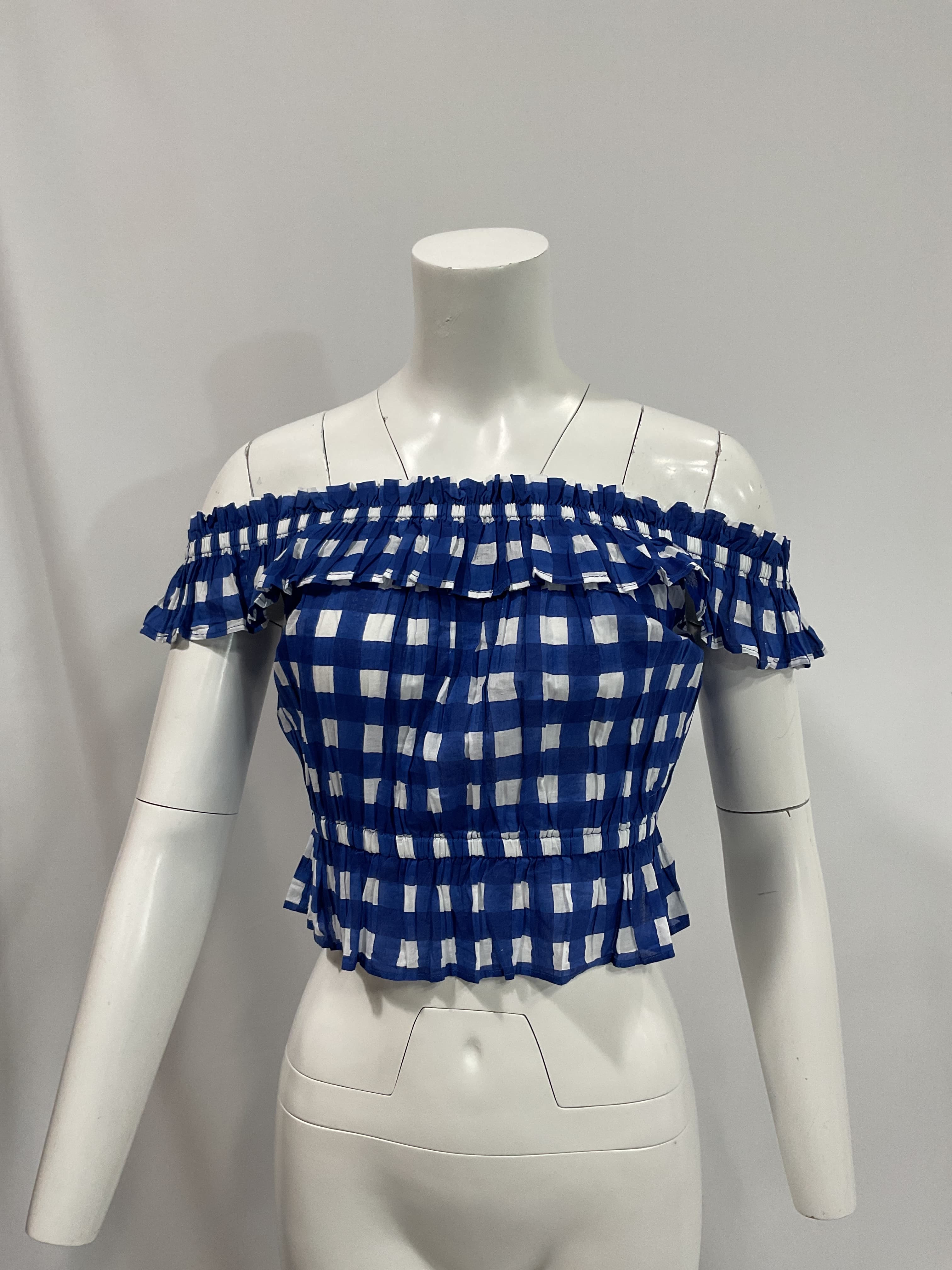 Annalise Top In Painterly Gingham - Image 3