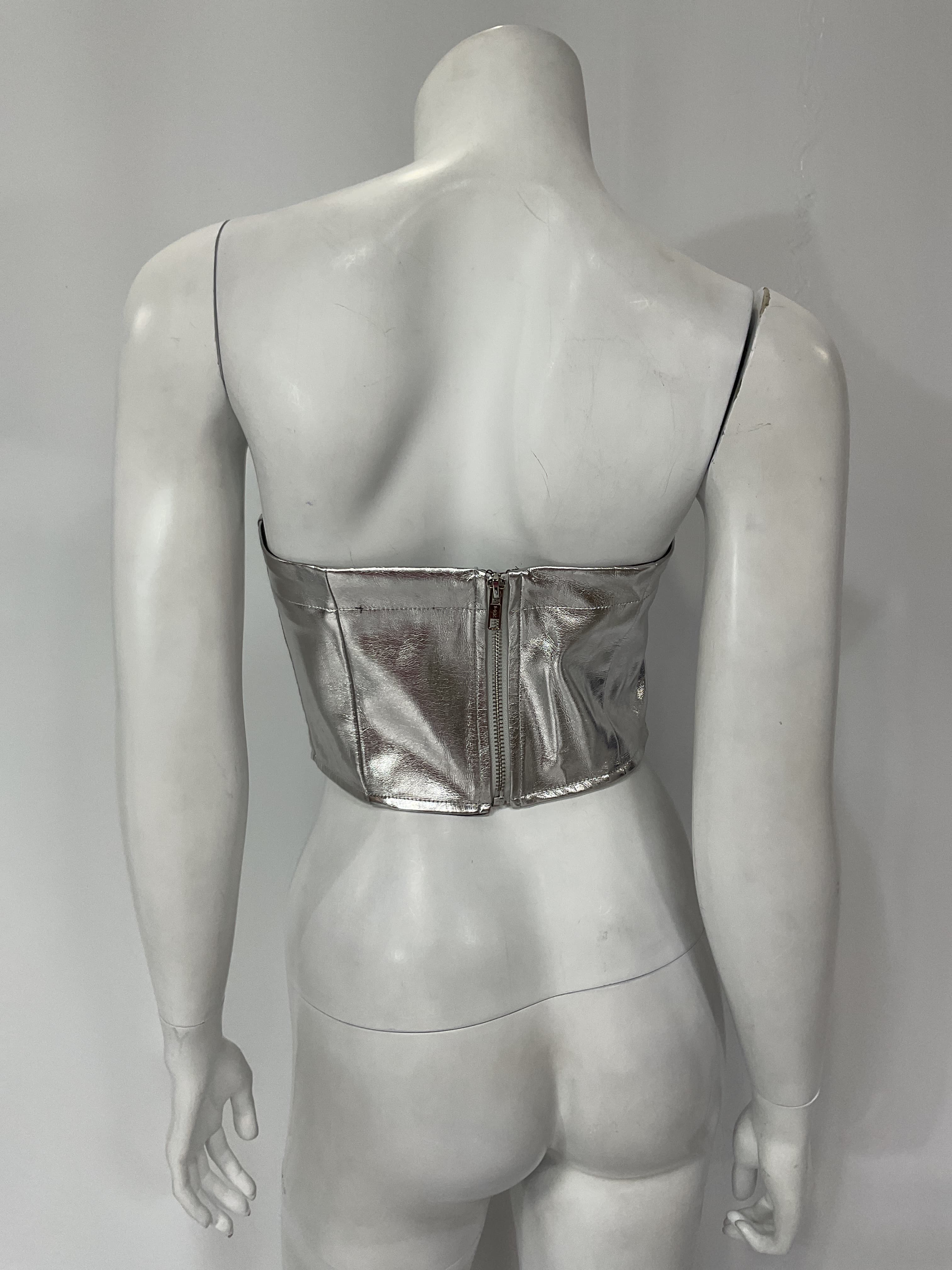 Tinsley Strapless Top In Silver - Image 2