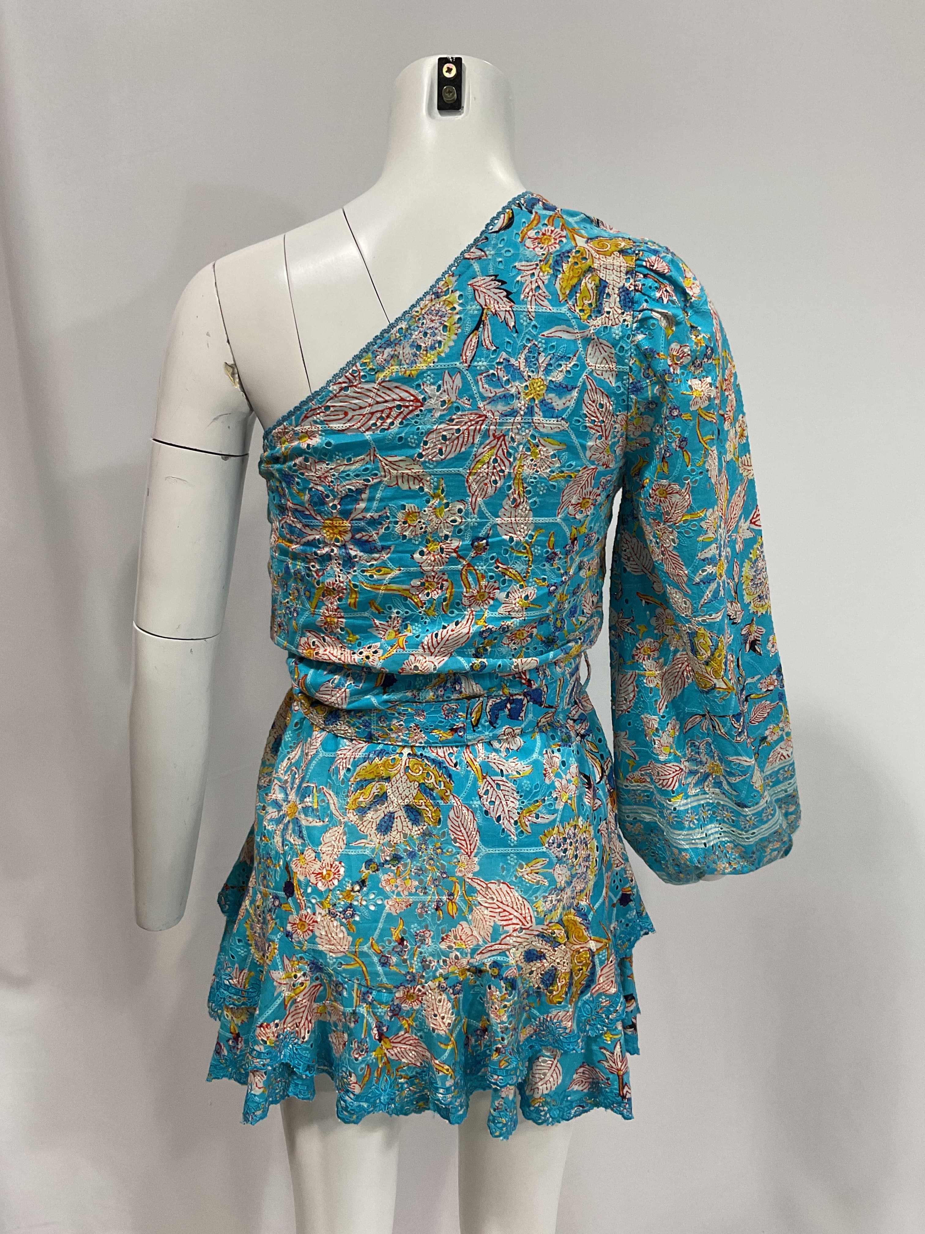 Lyna Short Dress In Turquoise Blue - Image 2