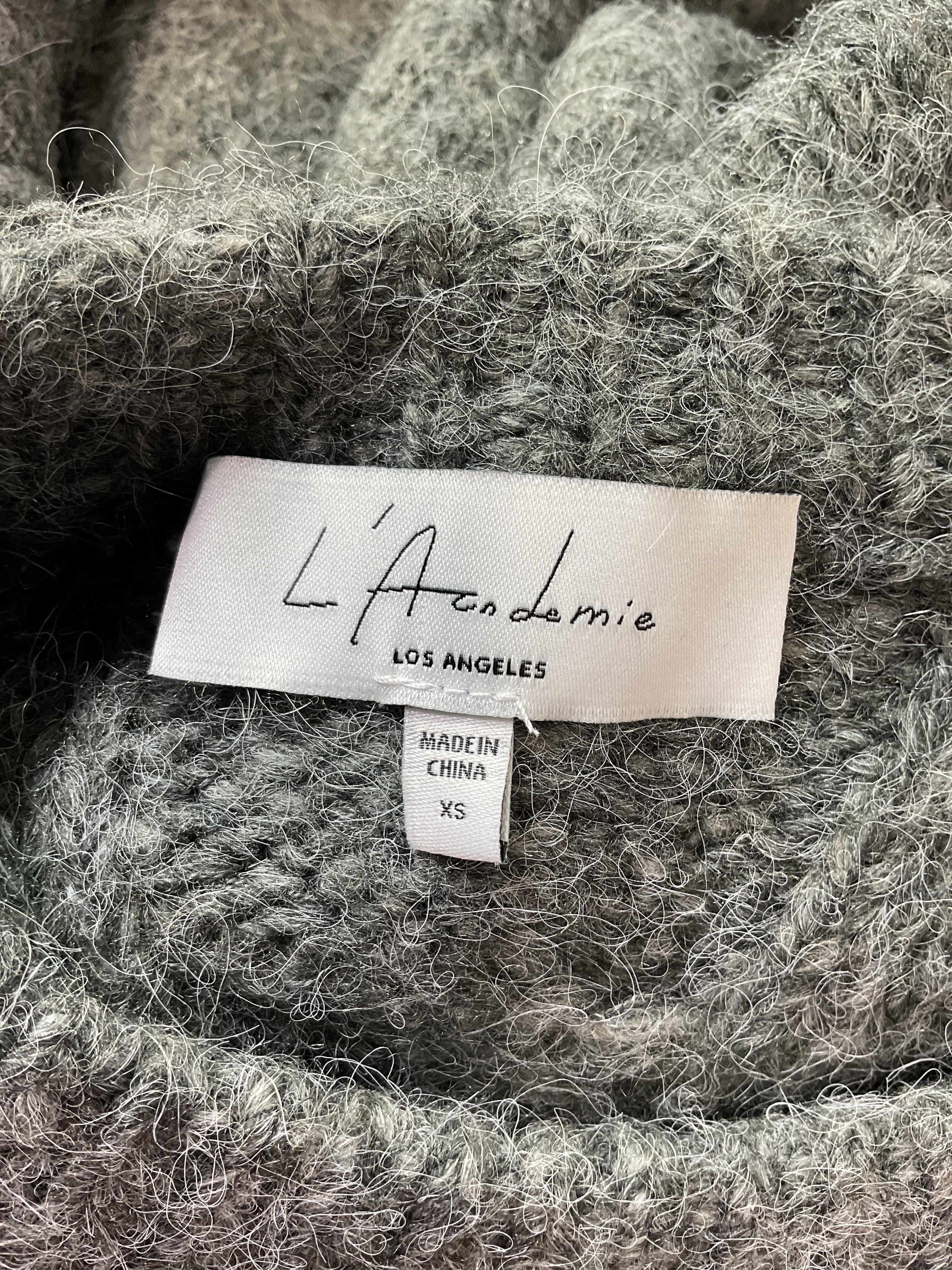 Adria Cable Sweater In Charcoal Grey - Image 3