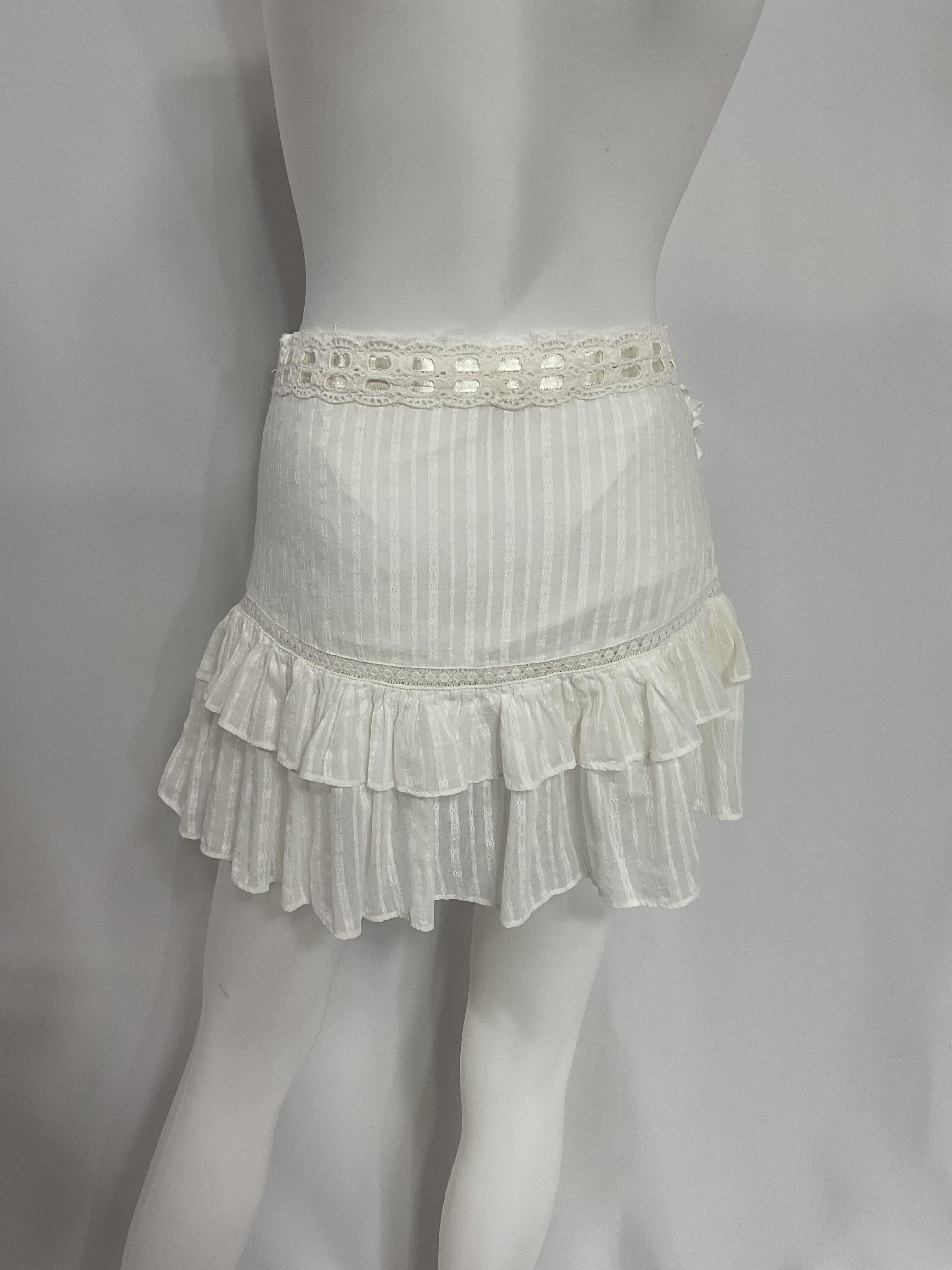 Effie Mini Skirt In True White - Image 4