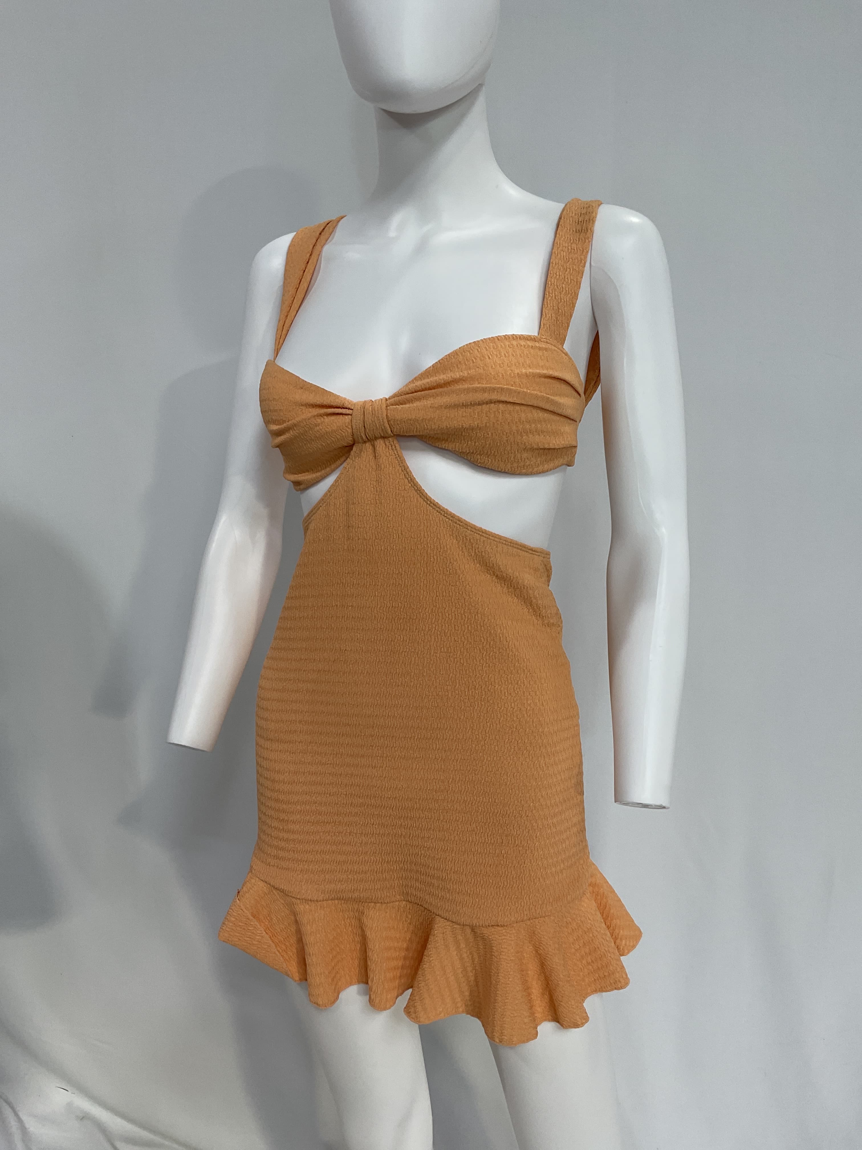 Sun Drenched Mini Dress In Orange - Image 3