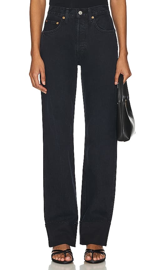 High Rise Loose Long In Blacken Blue - Image 1
