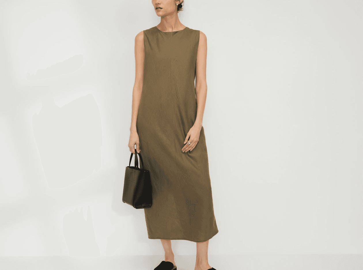The Linen Bias Cut Dress - Image 1