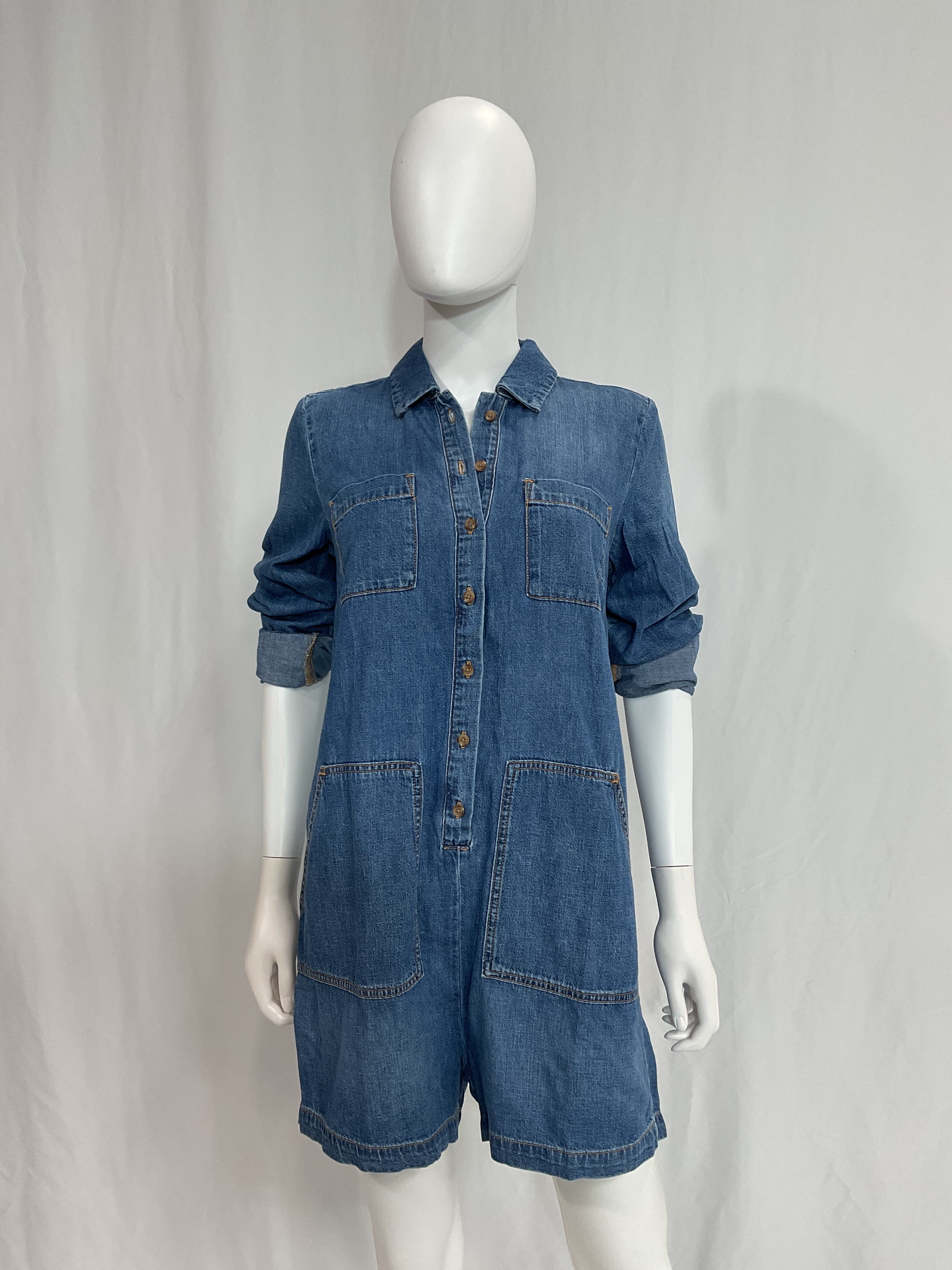 The Denim Utility Romper - Image 2