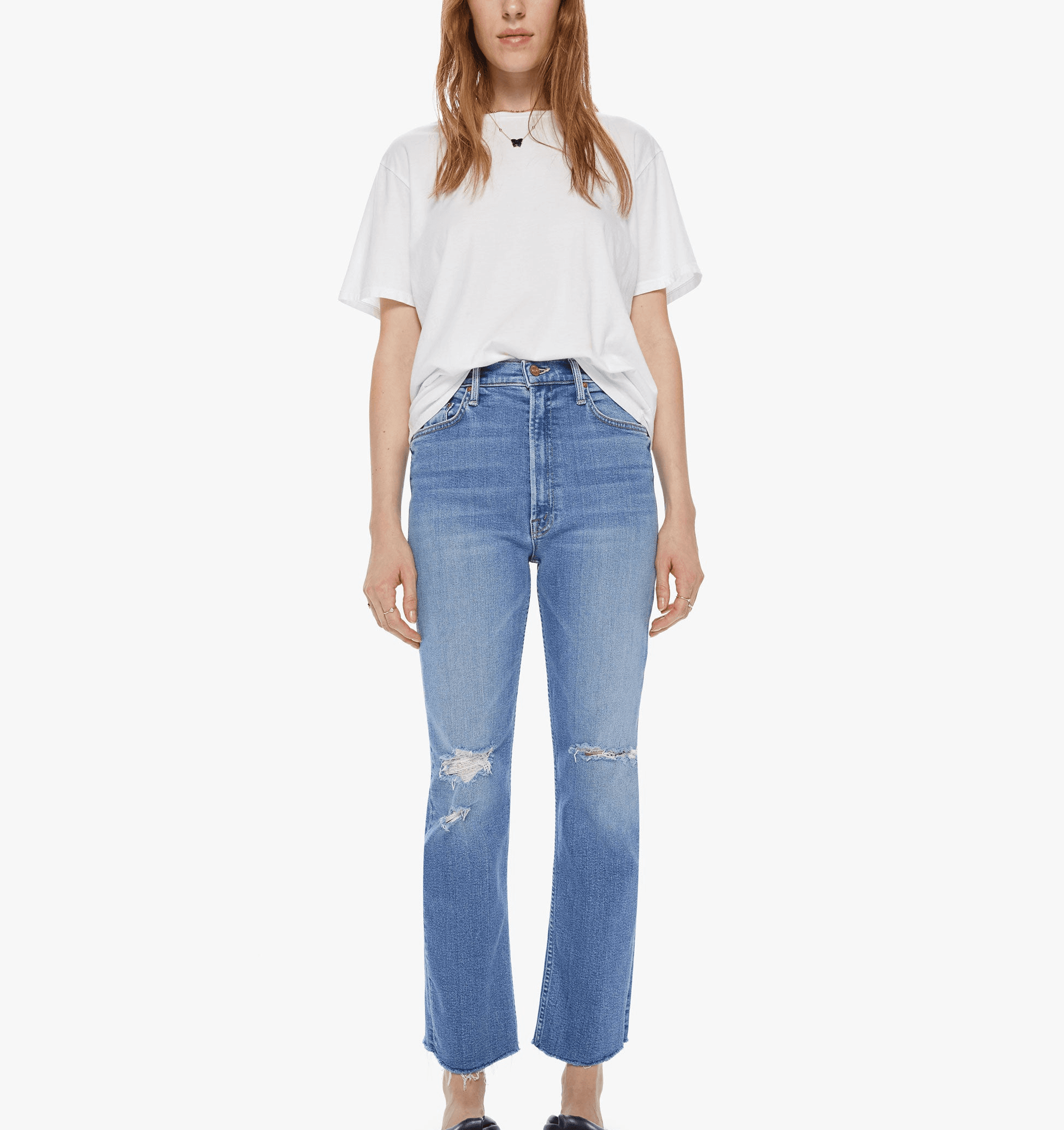 High Waisted Rider Ankle Fray - Image 1