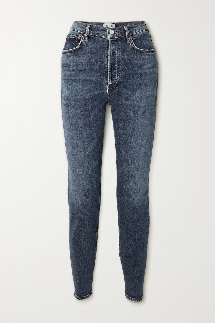 Riley Long High-Rise Straight-Leg Organic Jeans - Image 1
