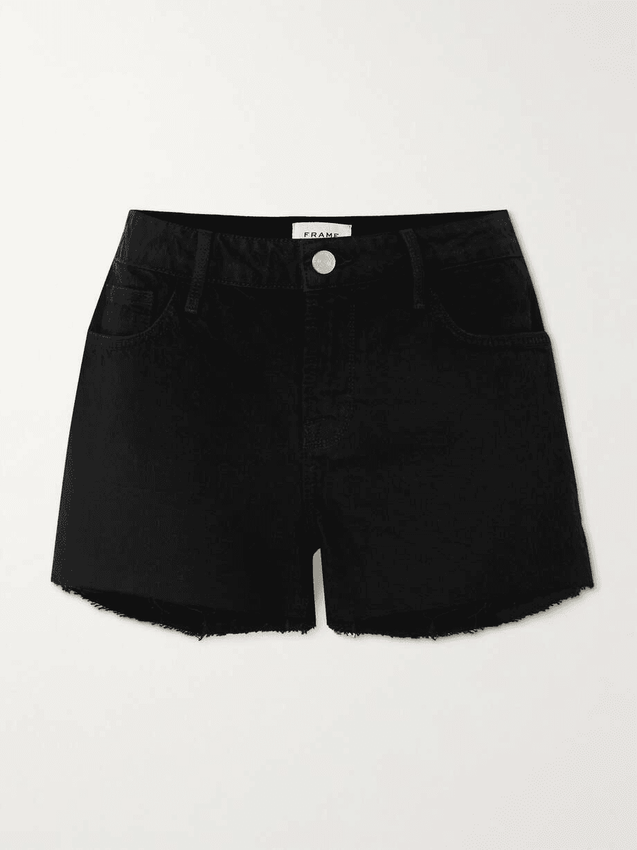 Le Grand Garcon Frayed Denim Shorts - Image 1