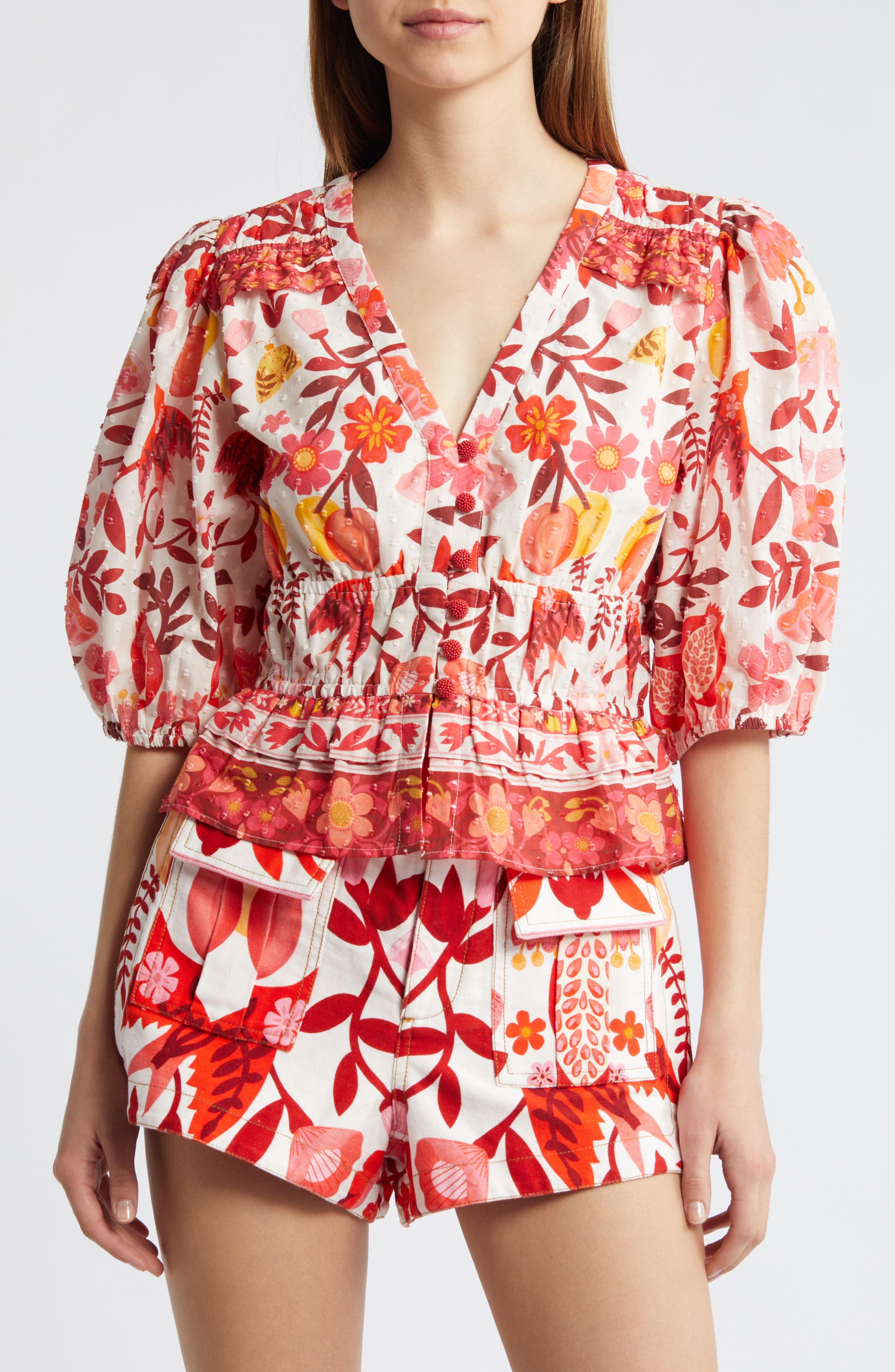 Romantic Orchard Cotton Top - Image 1