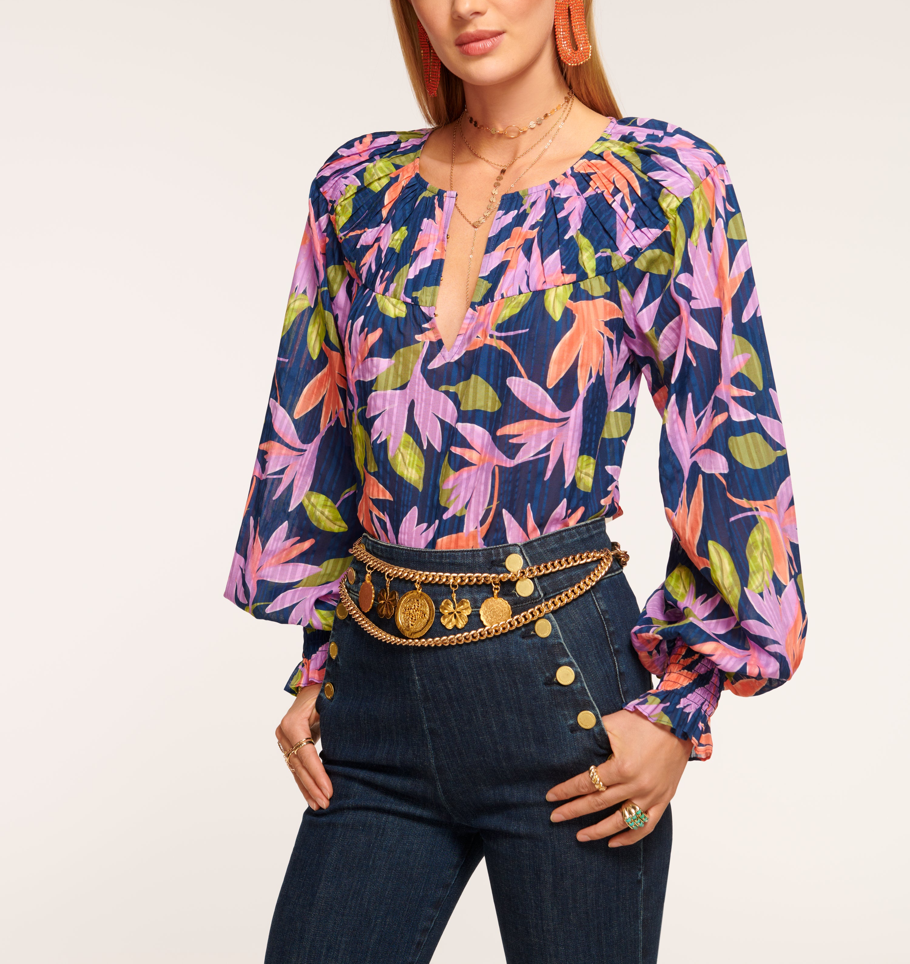 Owen V-Neck Blouse - Image 1