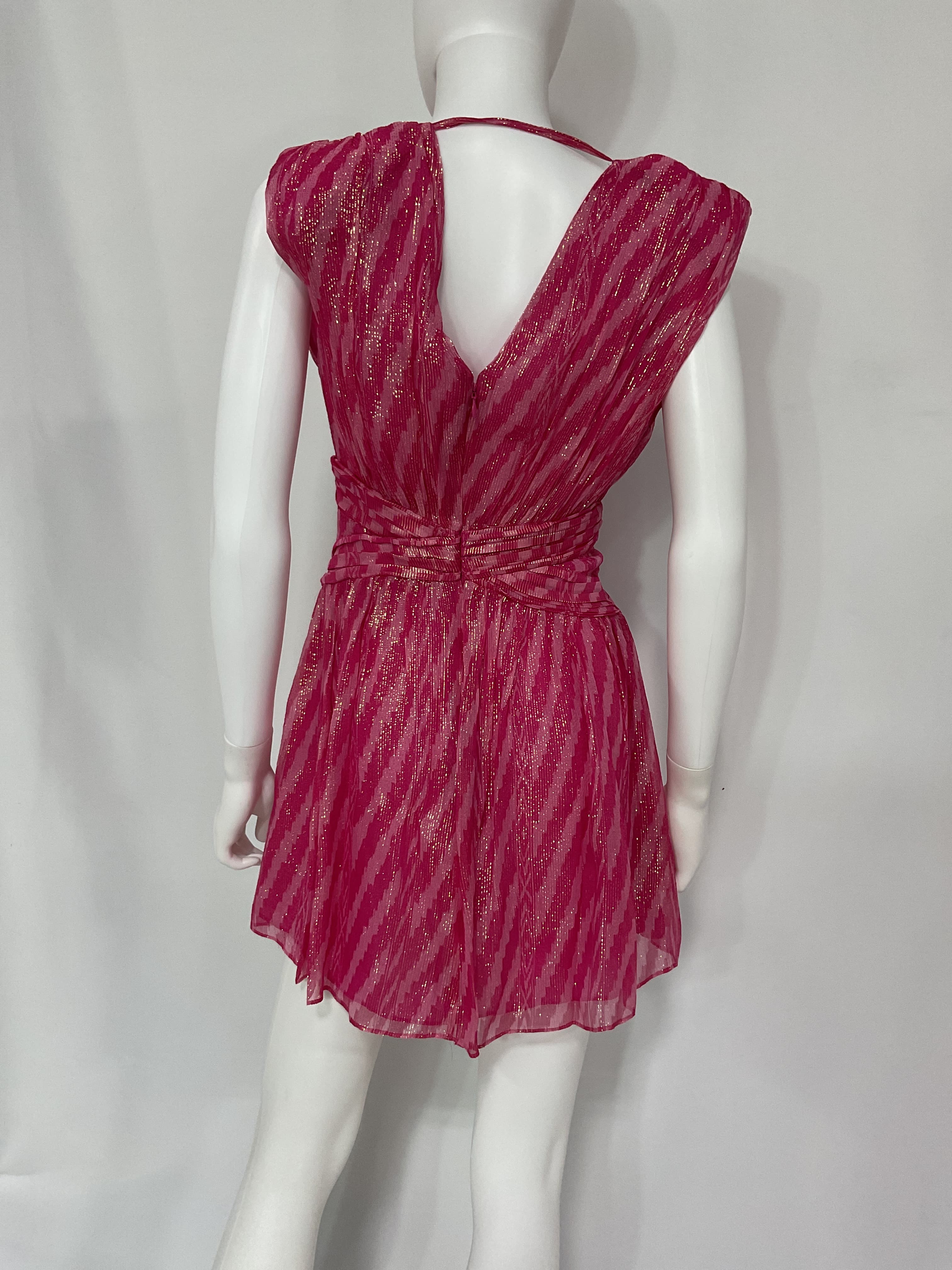 Constance Plunging Mini Dress - Image 3
