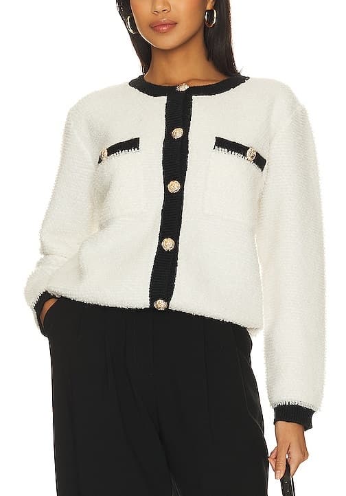 Bon Sweater In Ivory & Black - Image 1