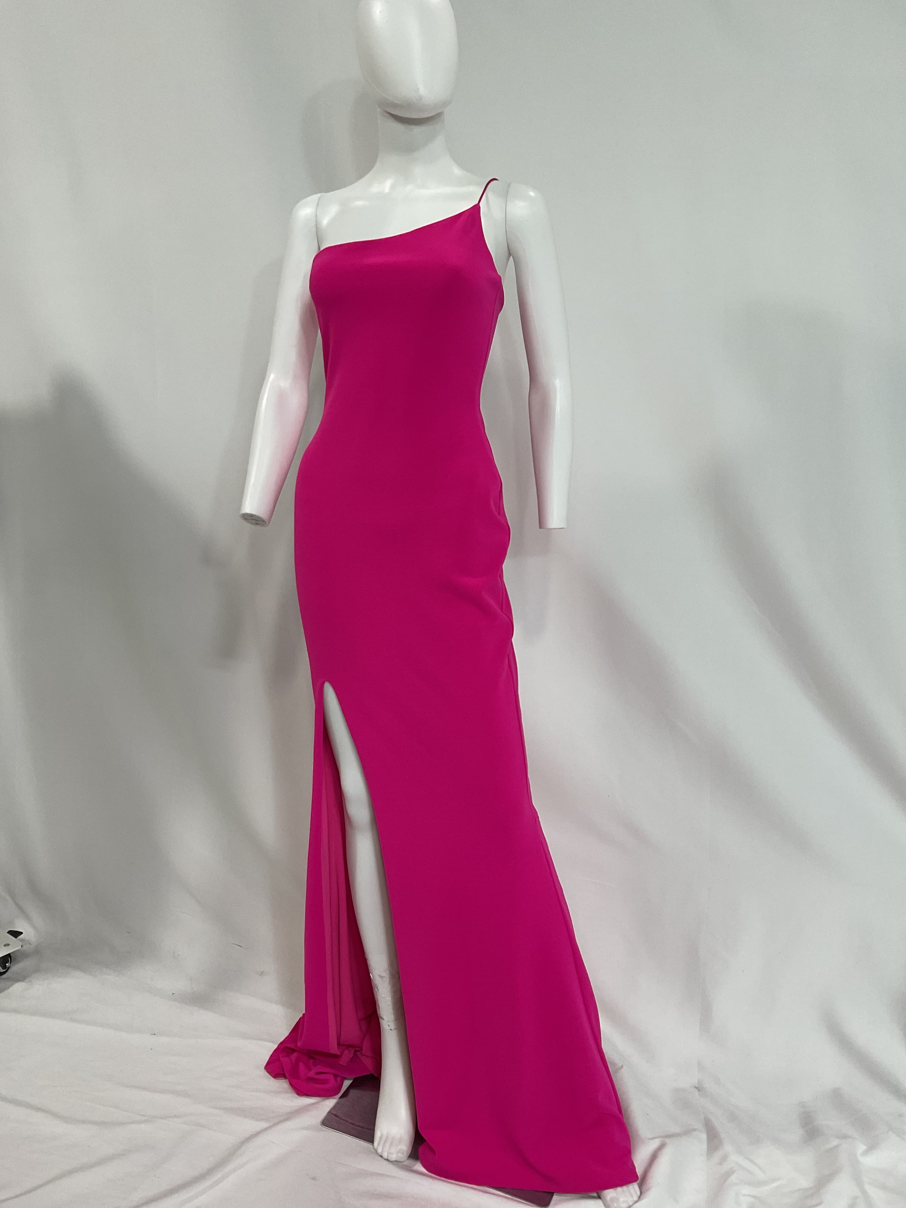 Nookie X Revolve Jasmine One Shoulder Gown In Neon Pink - Image 2
