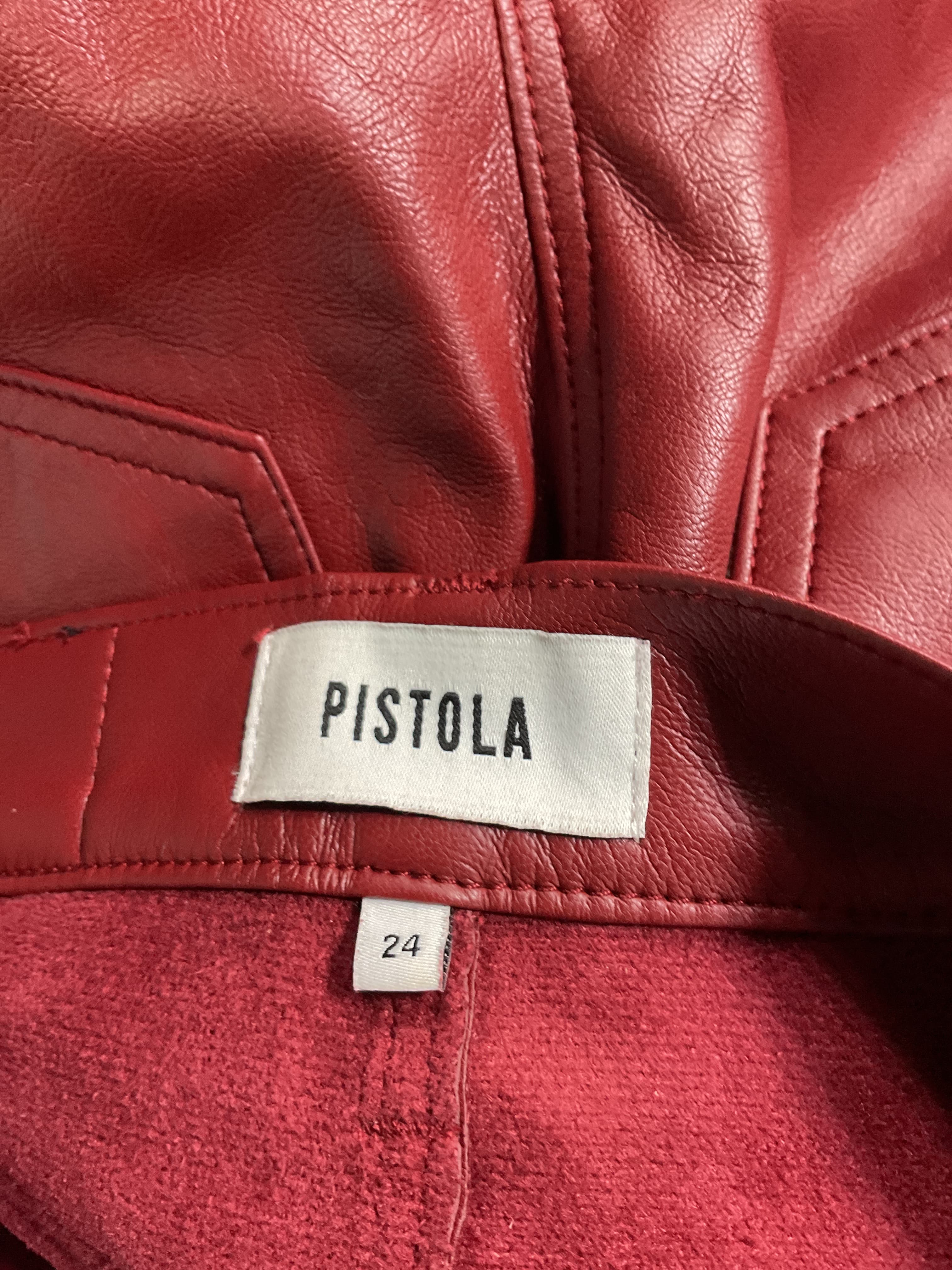 Cassie Super High Rise Straight Pant In Carmine - Image 3