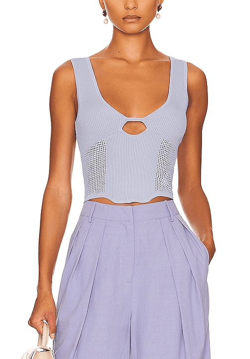 Intrepid Knit Top In Blue Ice - Image 1