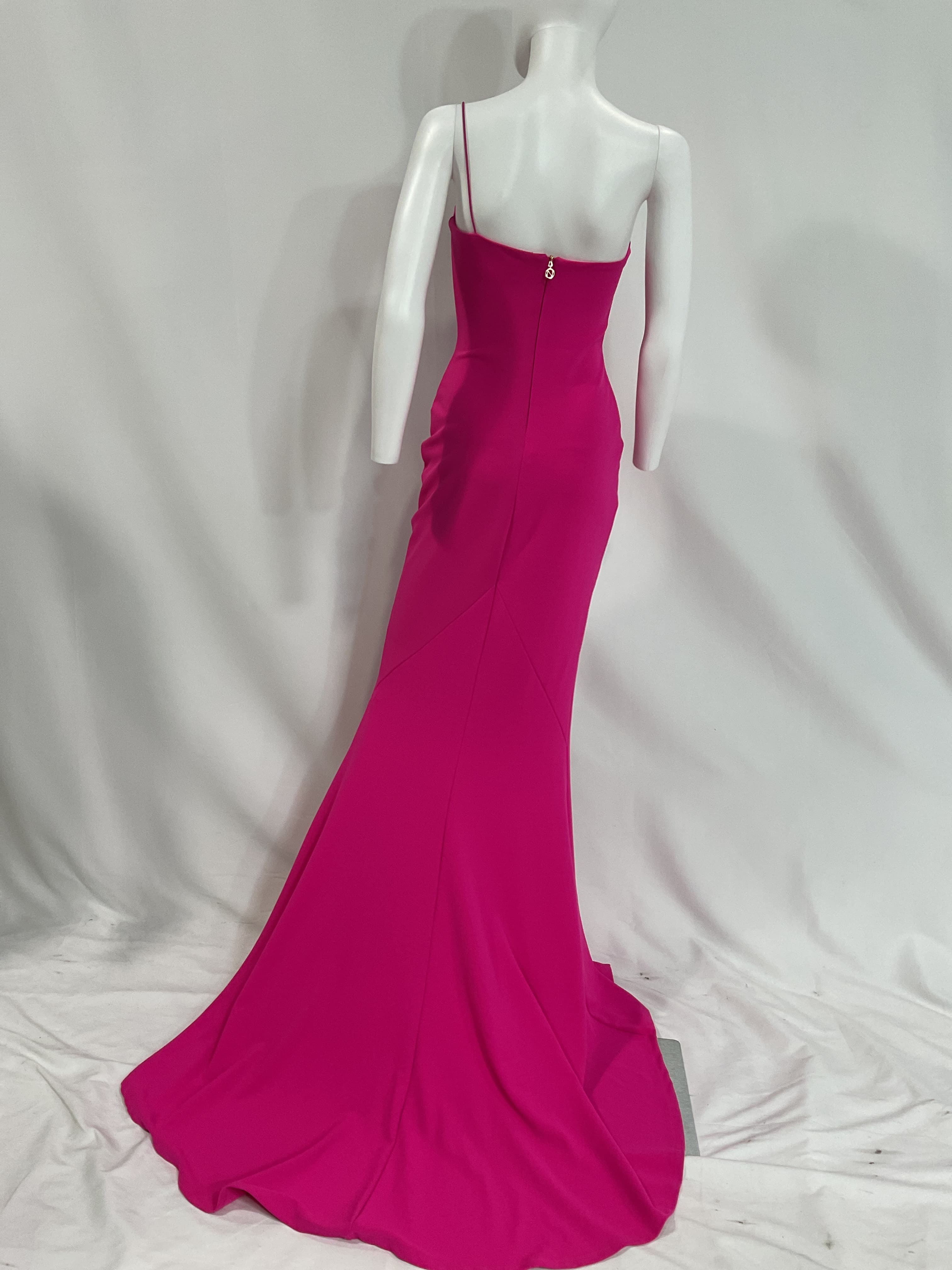 Nookie X Revolve Jasmine One Shoulder Gown In Neon Pink - Image 3