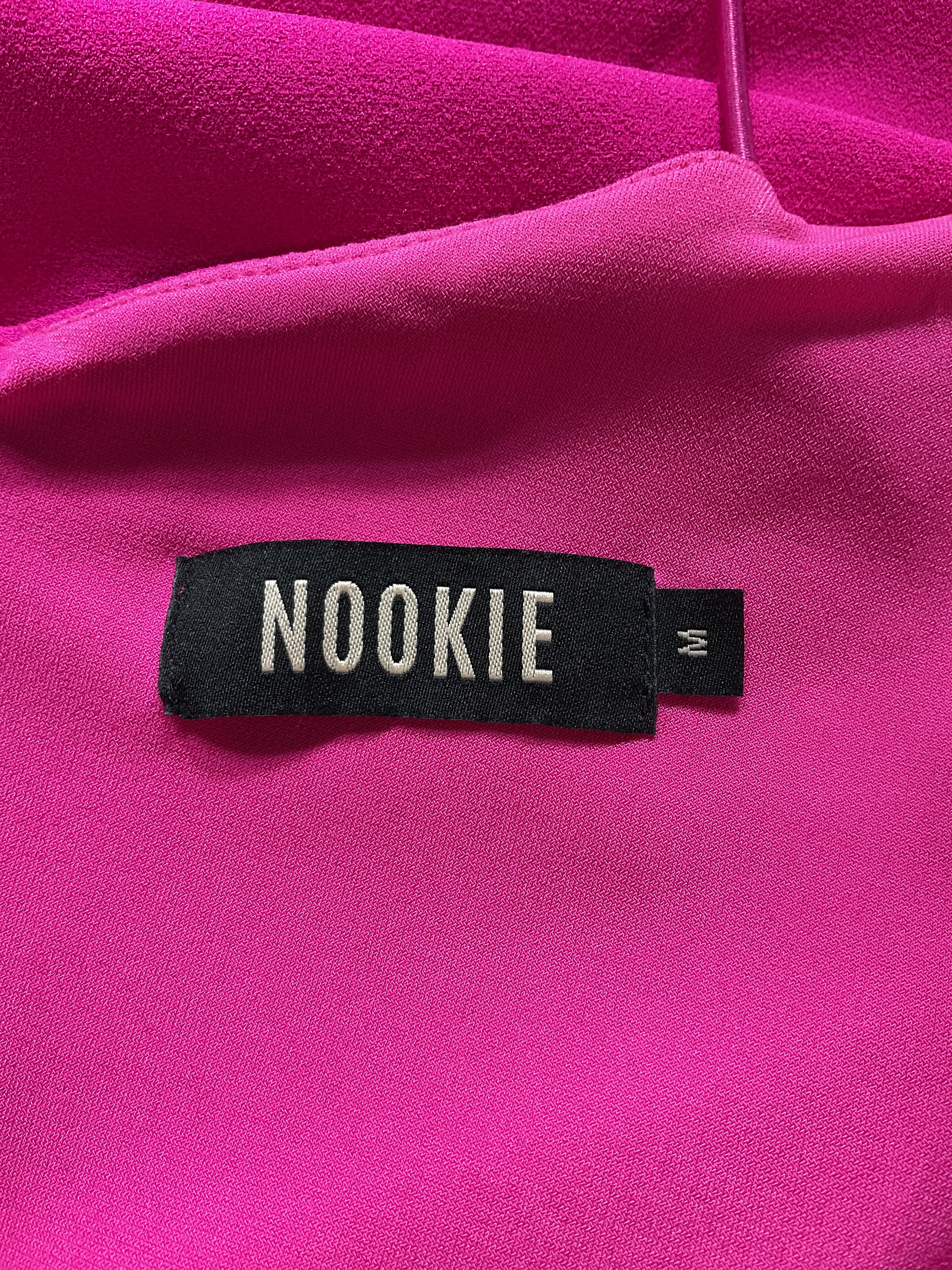 Nookie X Revolve Jasmine One Shoulder Gown In Neon Pink - Image 4
