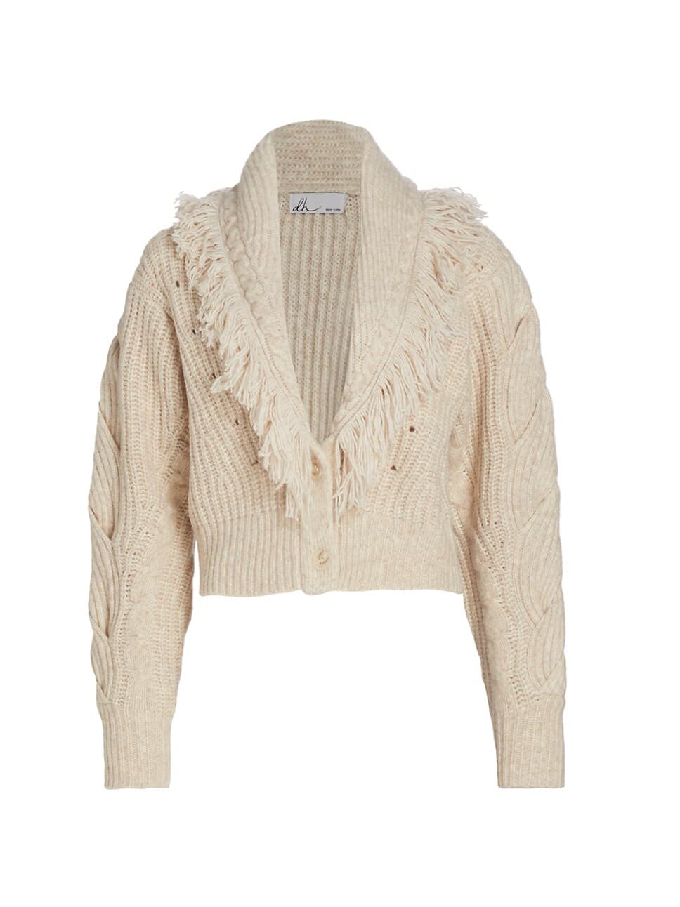 Mika Fringe-Trim Cardigan - Image 1