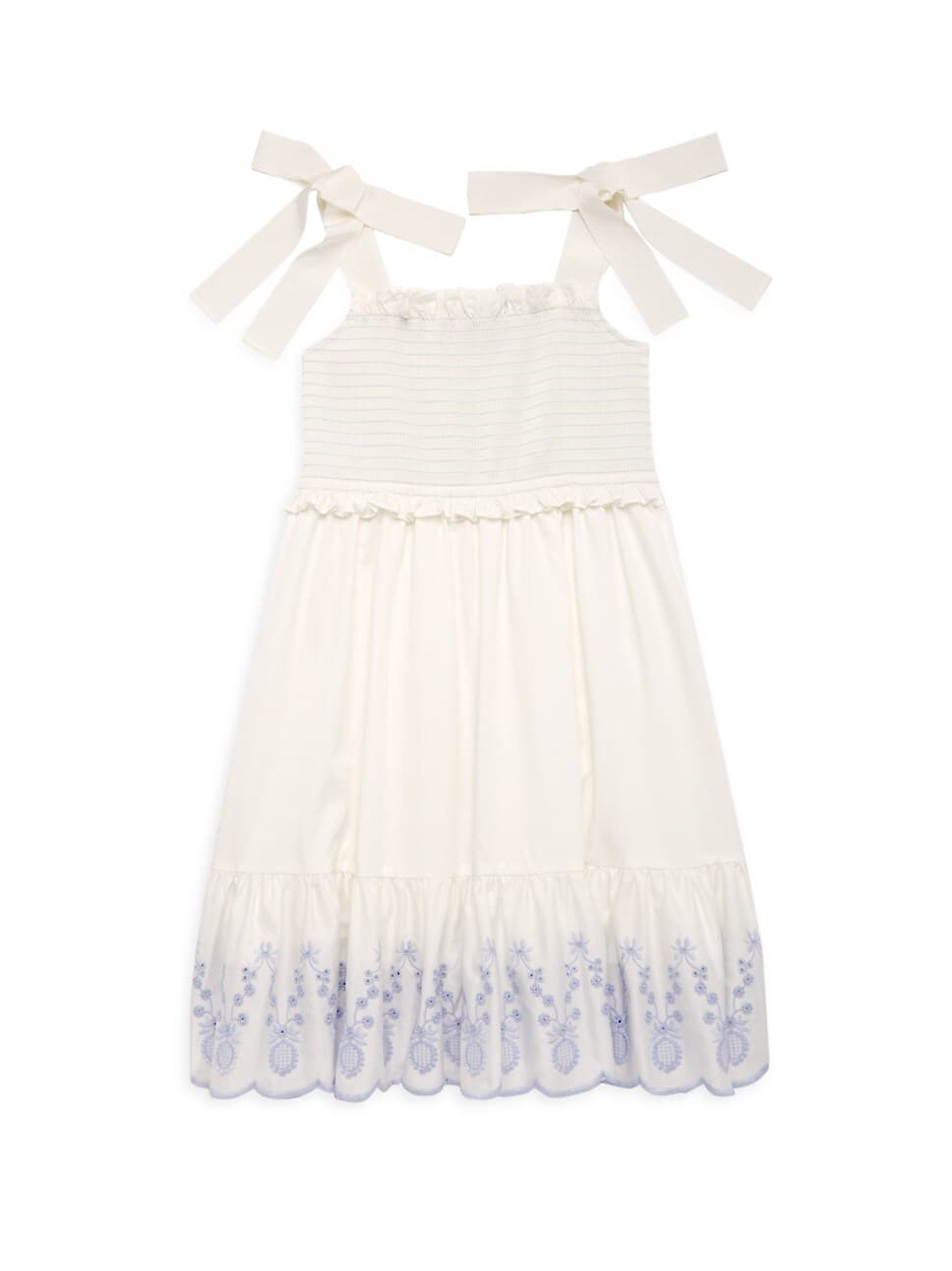 Little Girl's & Girl's Cotton Smocked Dress - Image 1