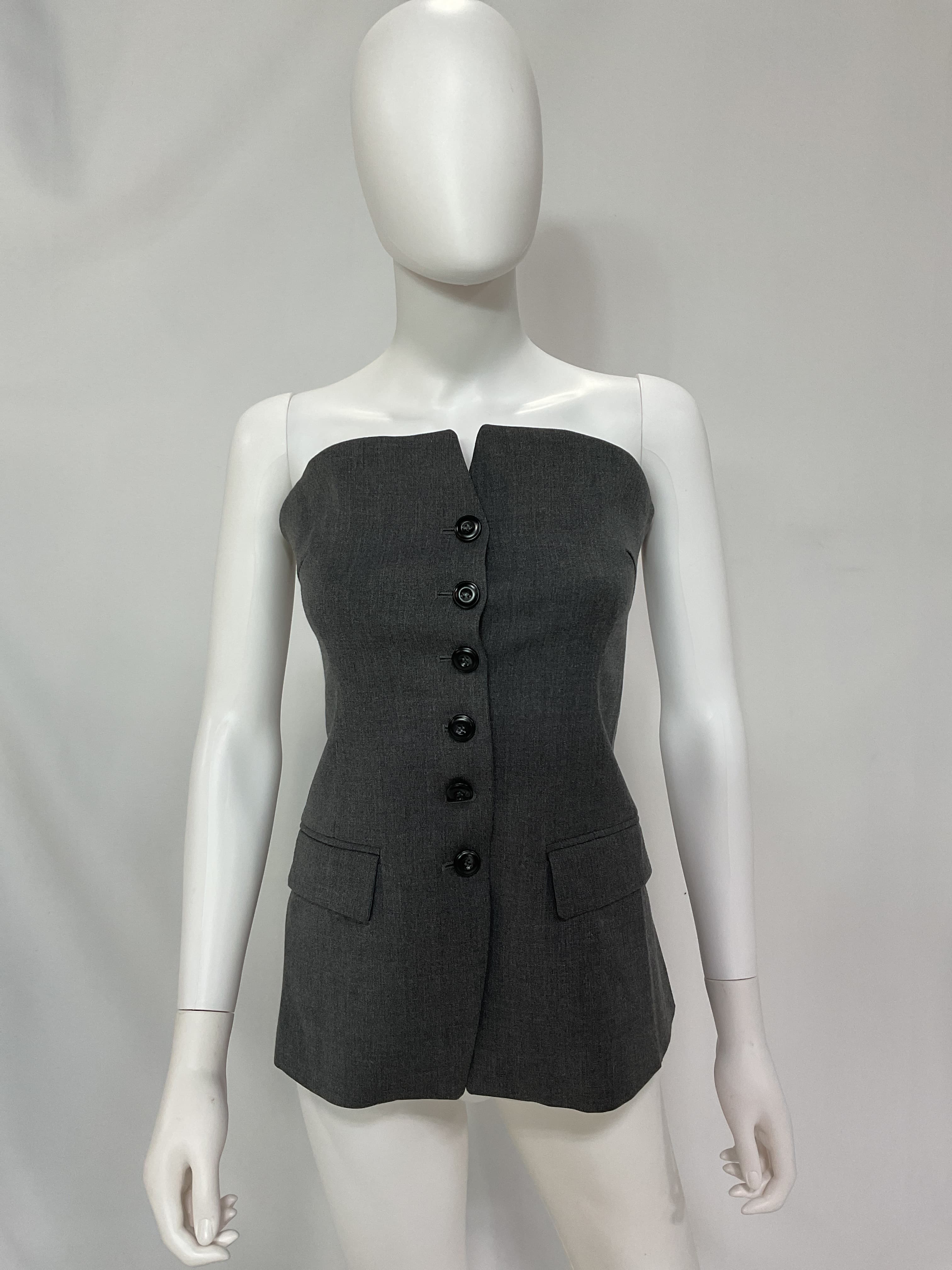 Button Strapless Top - Image 3