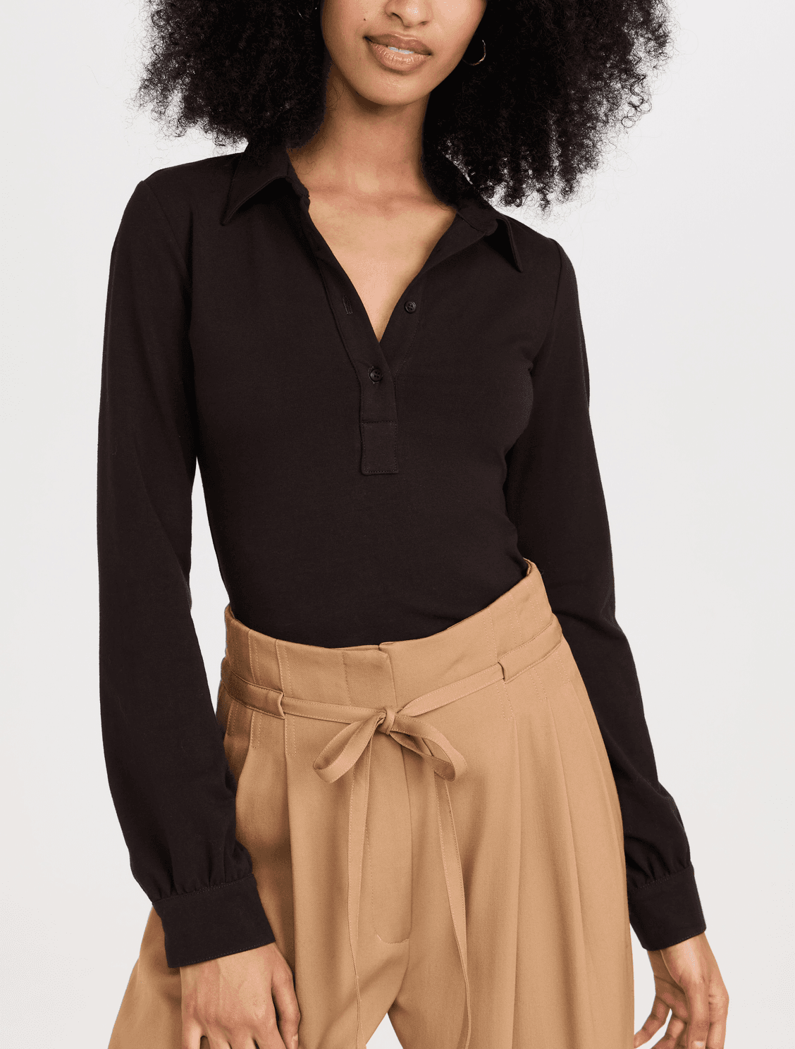 Rebecca Button Henley Shirt - Image 1