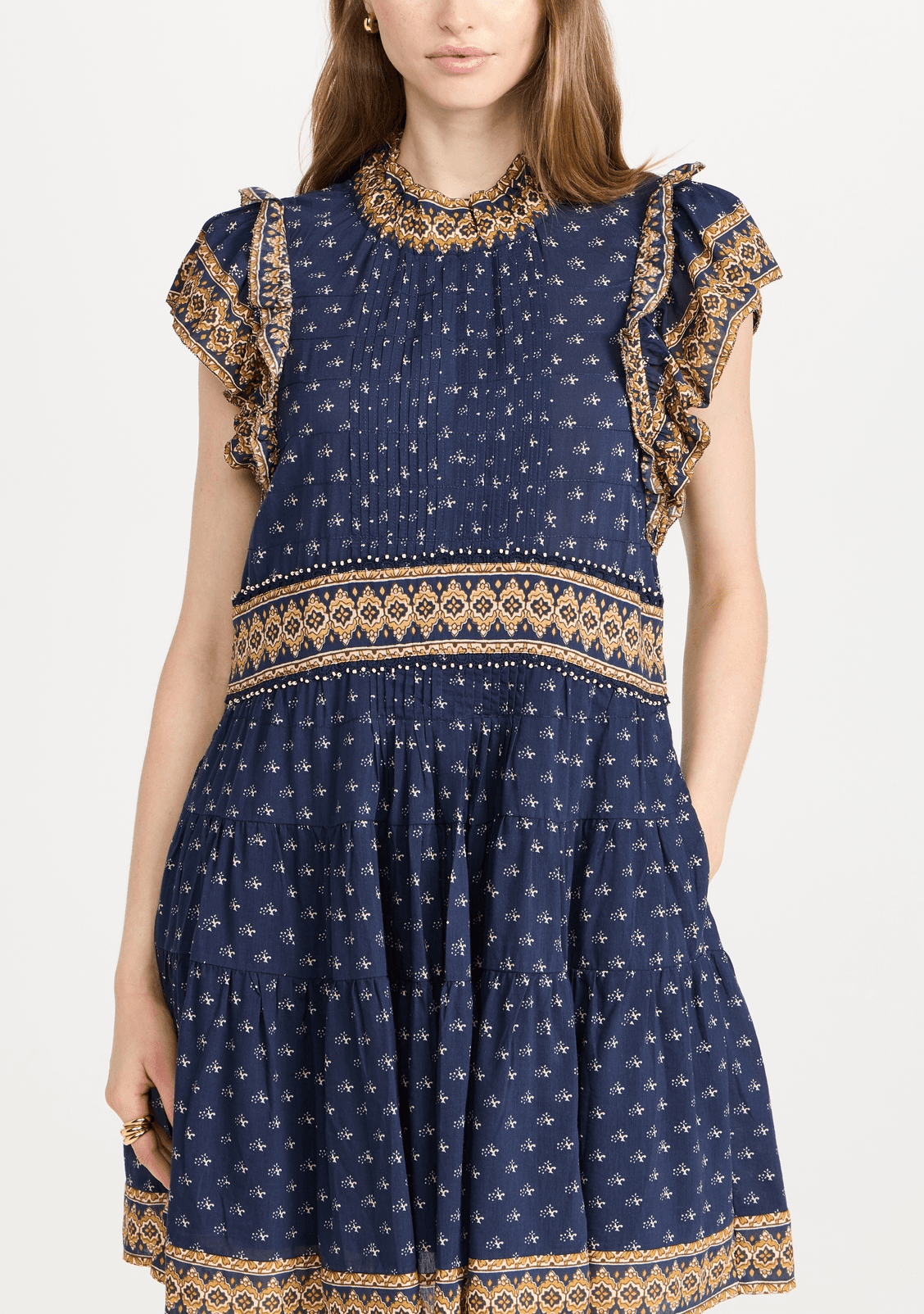 Arlita Print Flutter Sleeve Tunic Dress - Image 1