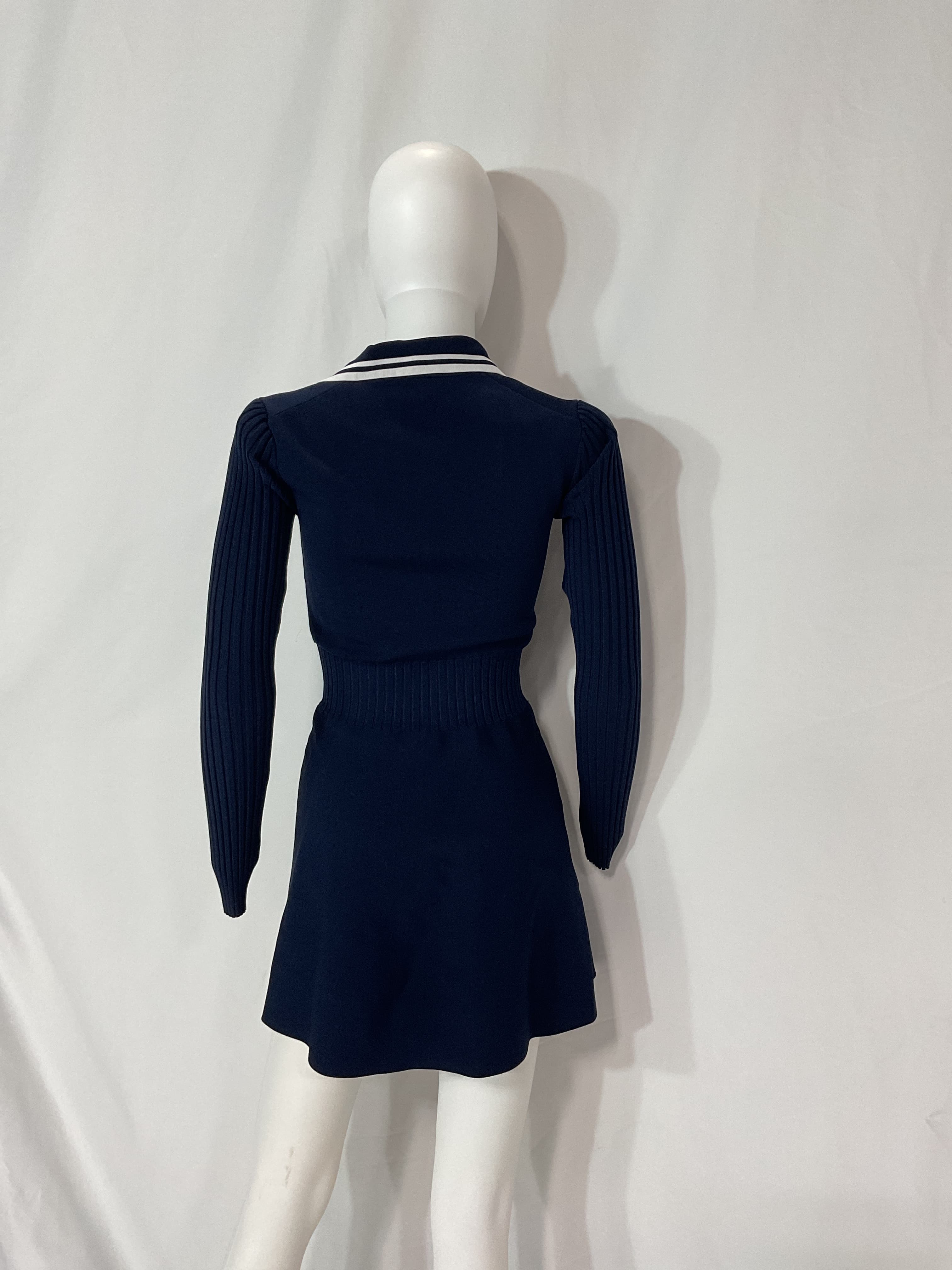Tech Knit Polo Long Sleeve Mini Dress - Image 3