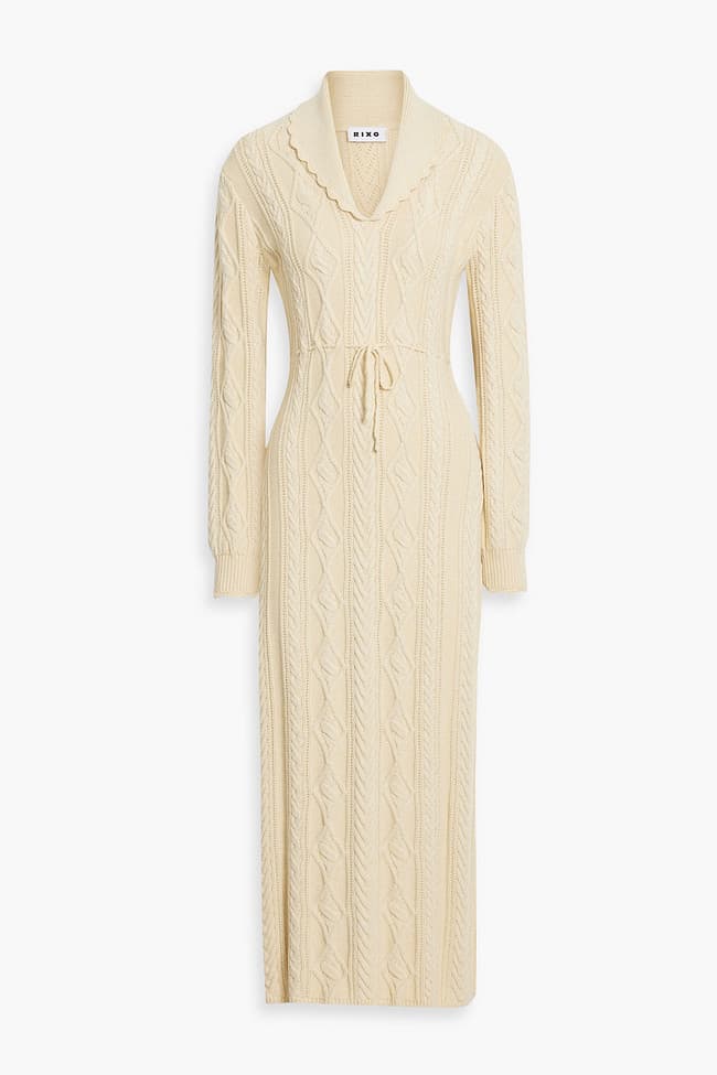 Lexie Cable-Knit Cotton-Blend Midi Dress - Image 1