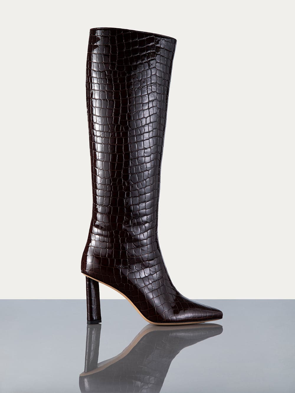 Odette Boot -- Espresso Croc - Image 1