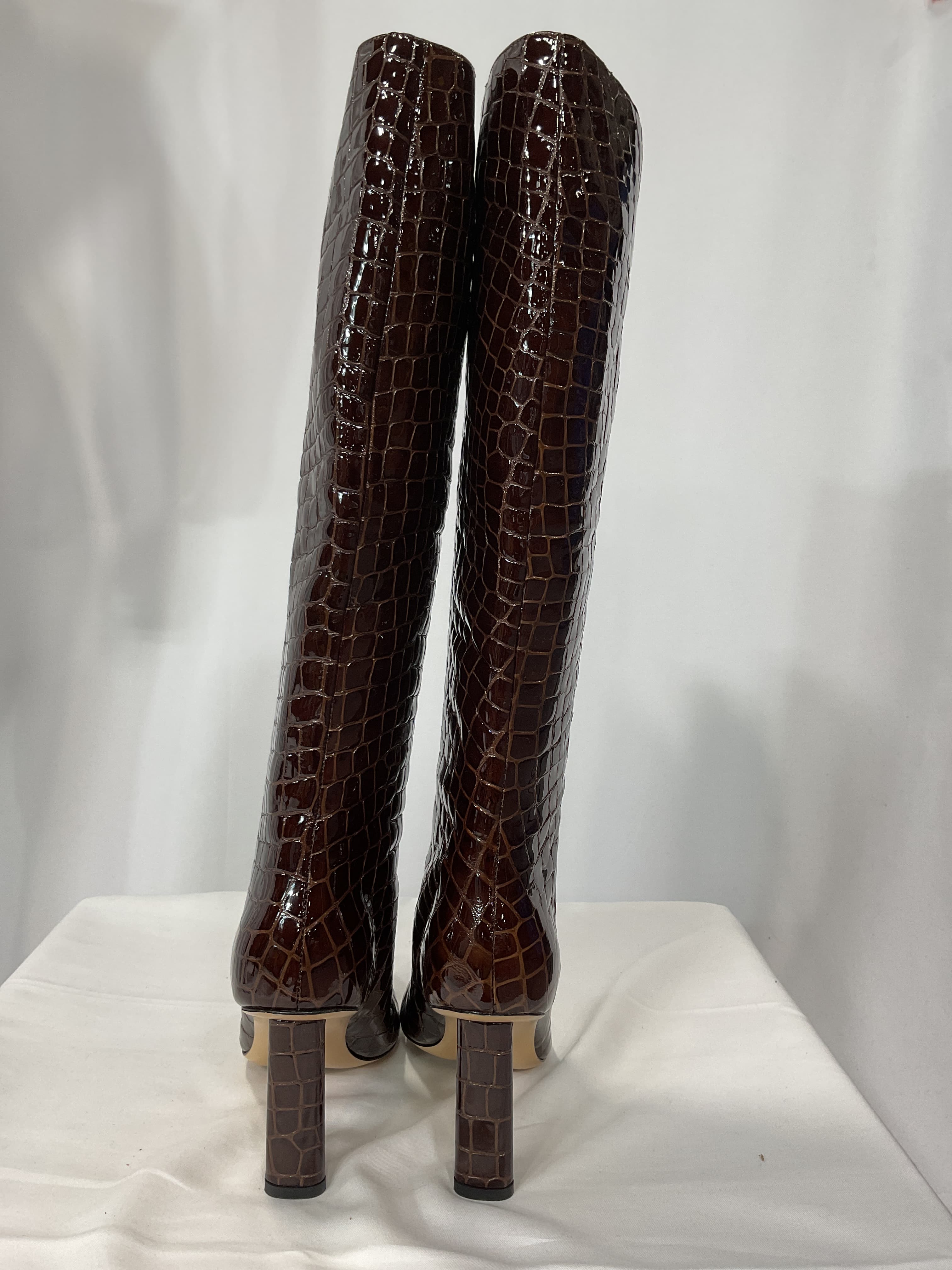 Odette Boot -- Espresso Croc - Image 4