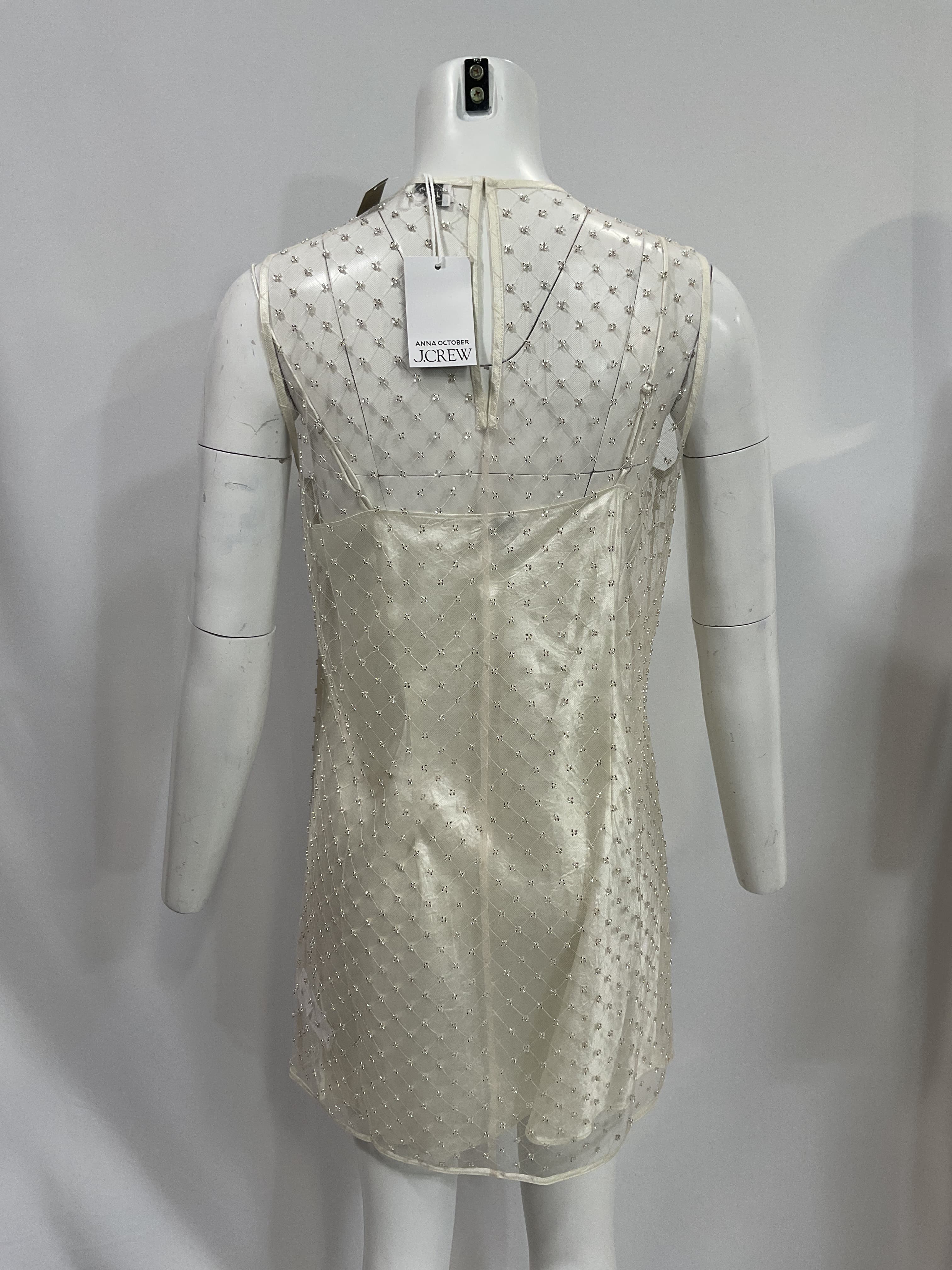 Anna October X J.crew Layered Mini Dress In Textured Satin And Tulle - Image 2