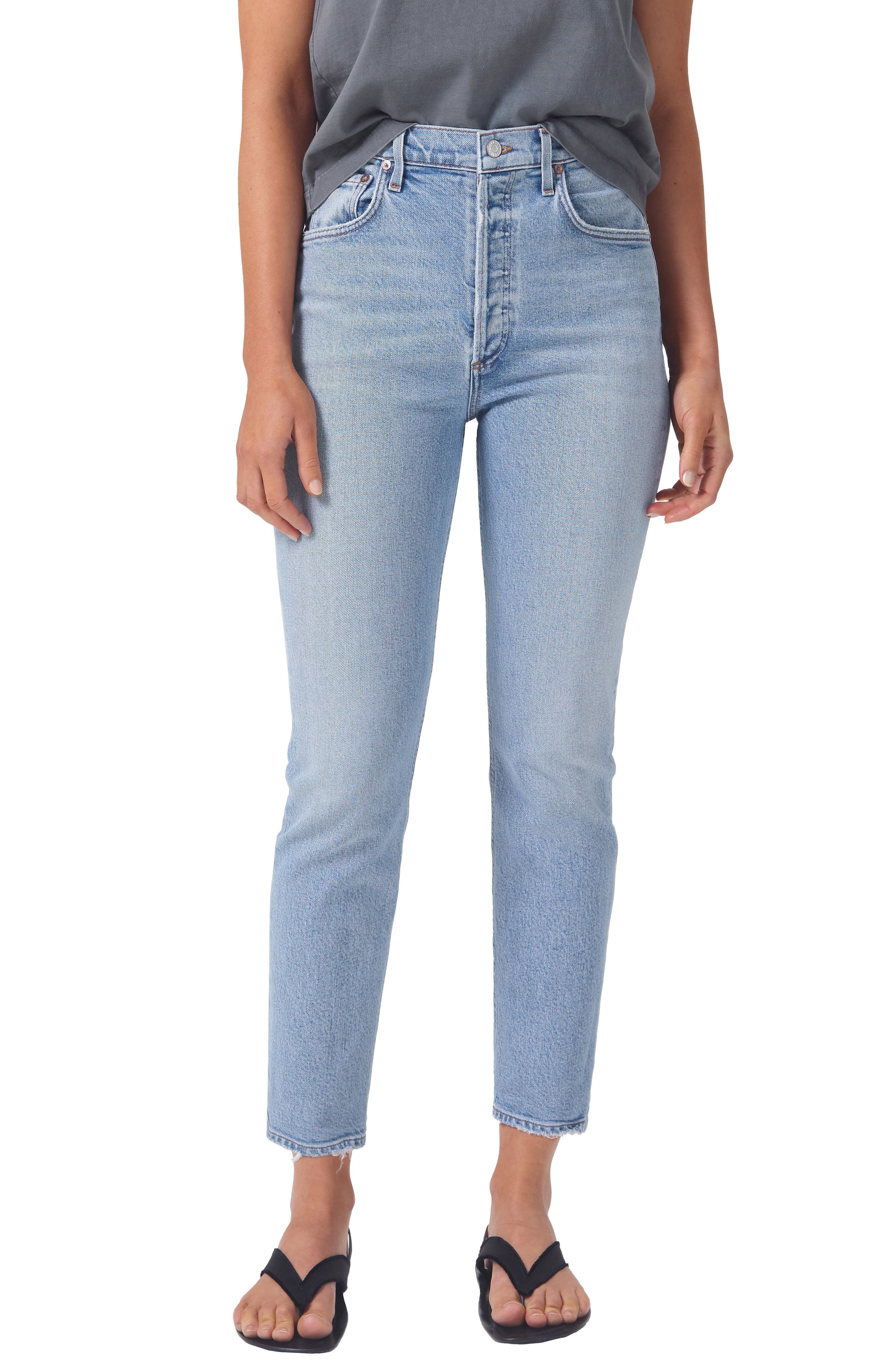 Riley High Waist Crop Straight Leg Jeans - Image 1