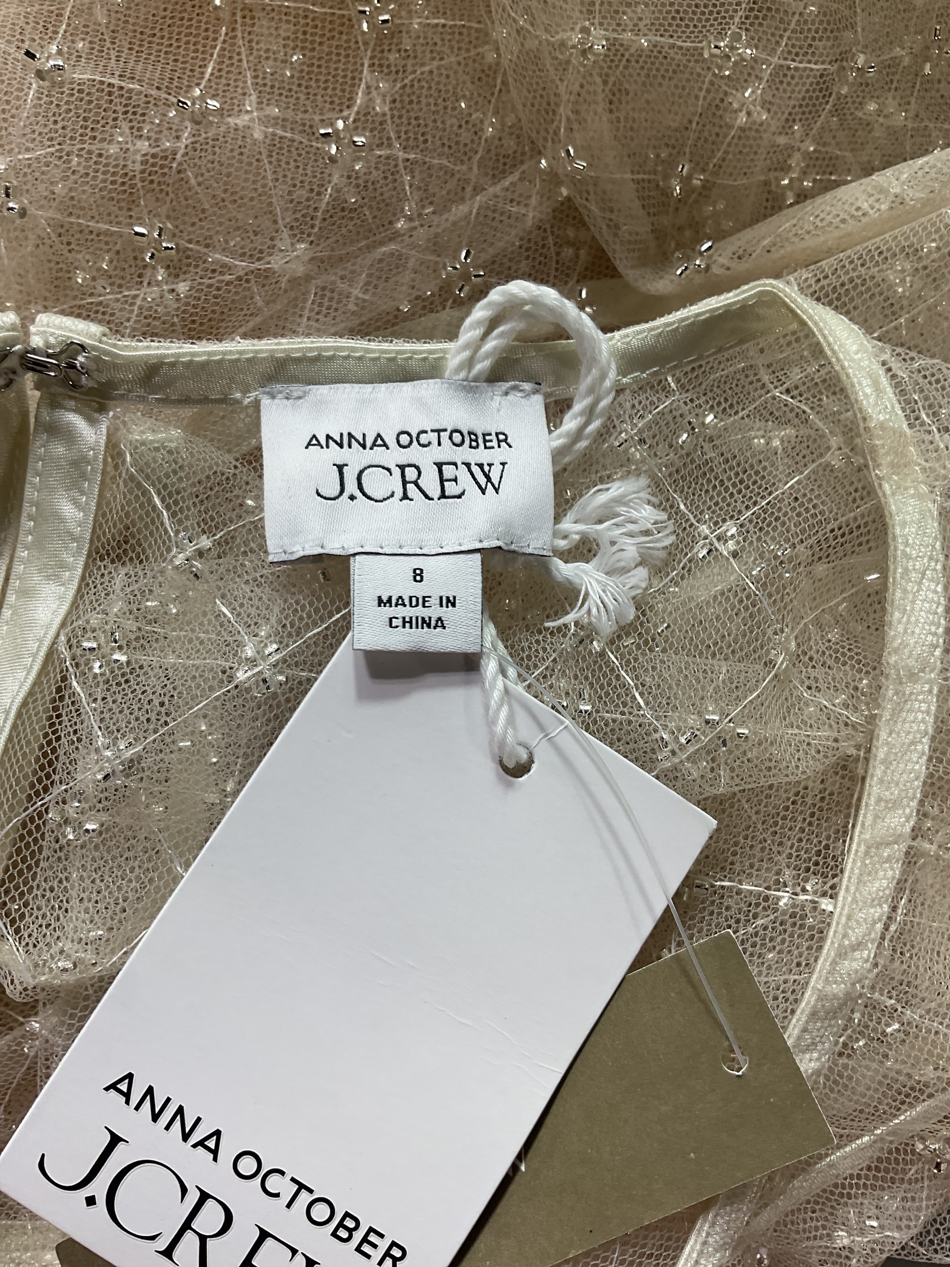 Anna October X J.crew Layered Mini Dress In Textured Satin And Tulle - Image 3