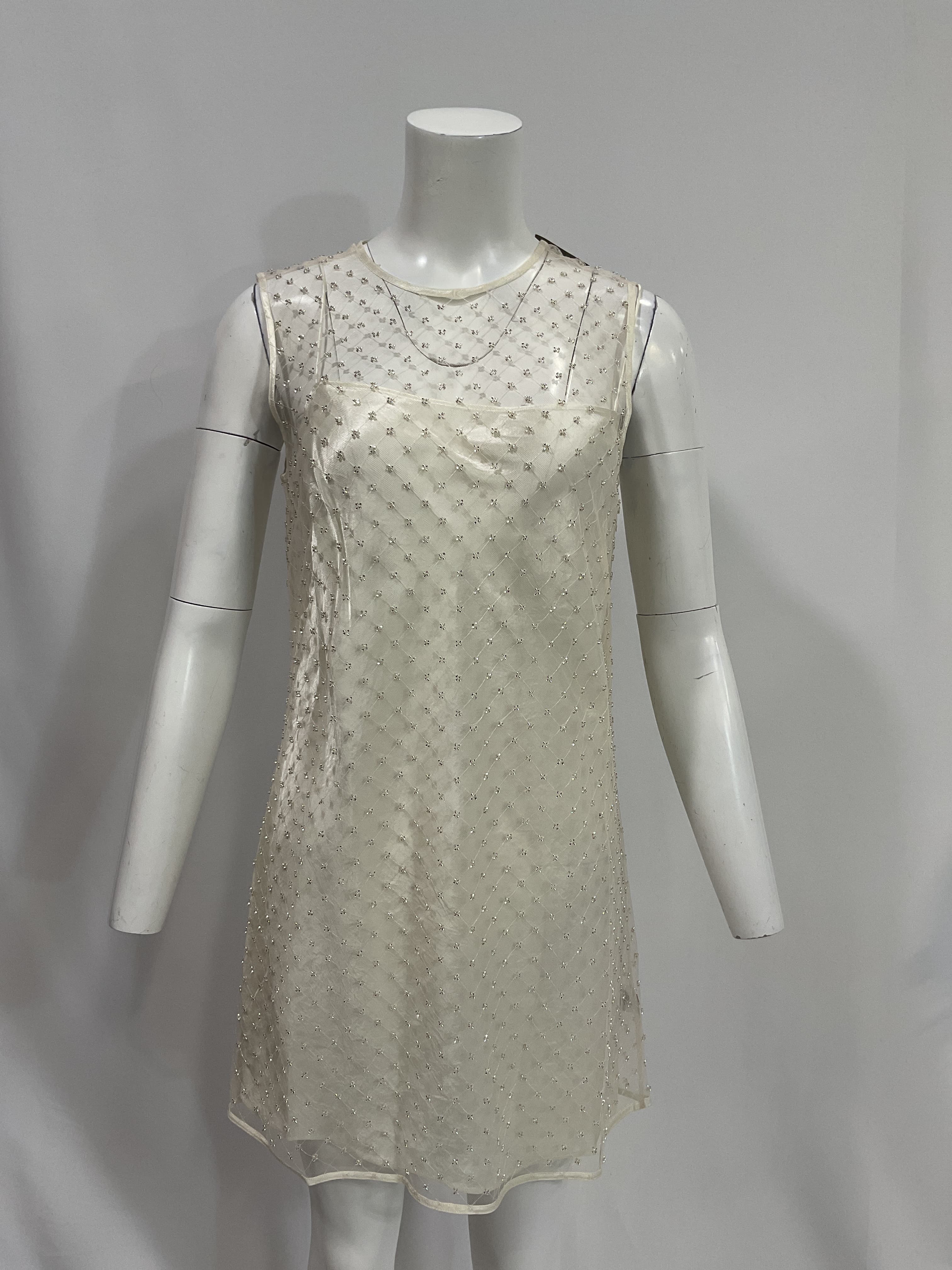 Anna October X J.crew Layered Mini Dress In Textured Satin And Tulle - Image 4