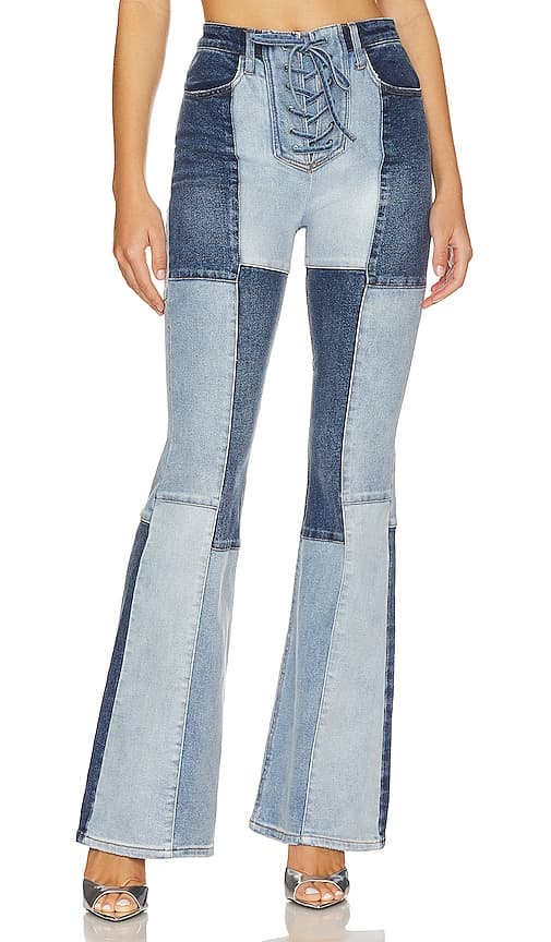 Afrm X Revolve Astrid Pant In Vintage Blue Wash - Image 1