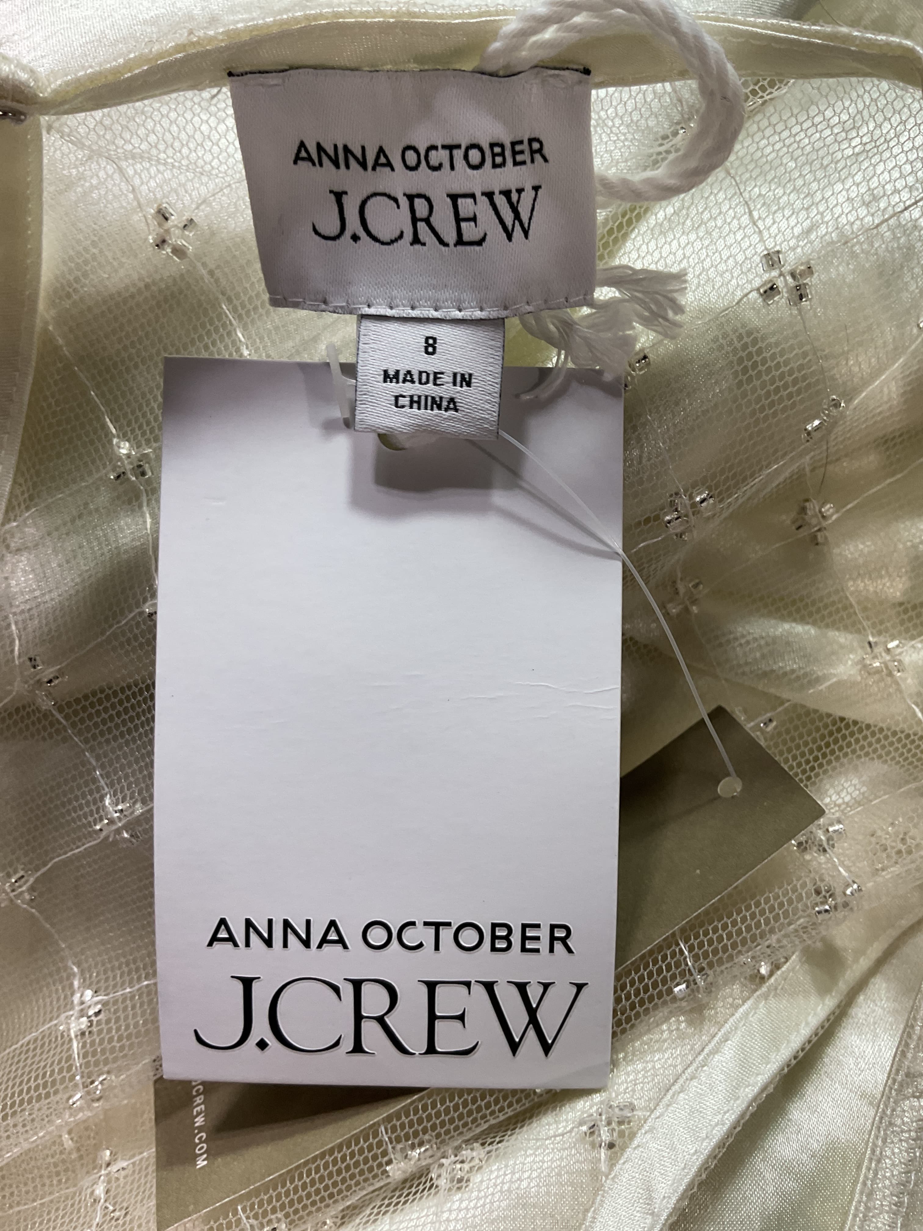 Anna October X J.crew Layered Mini Dress In Textured Satin And Tulle - Image 4