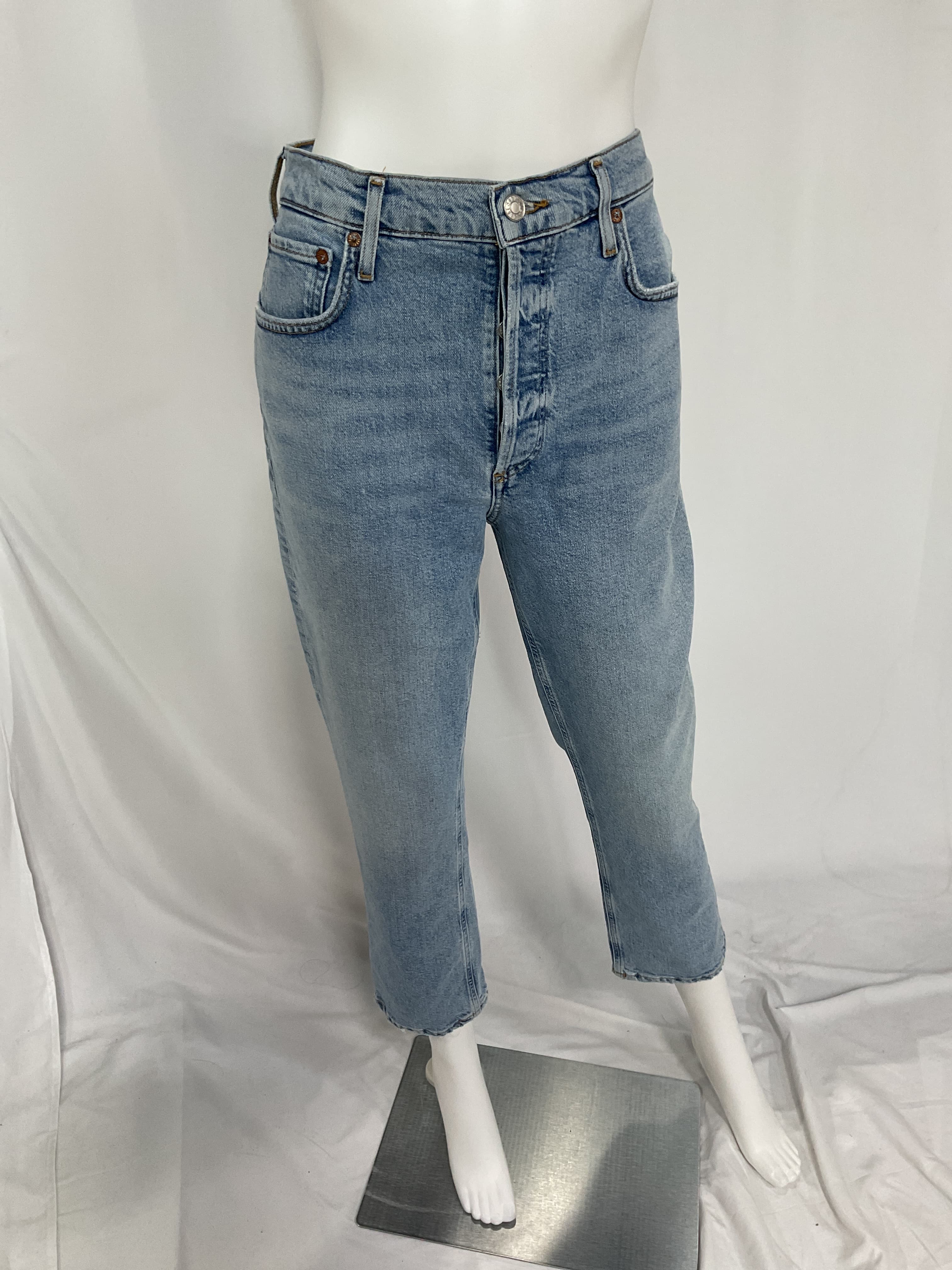 Riley High Waist Crop Straight Leg Jeans - Image 4