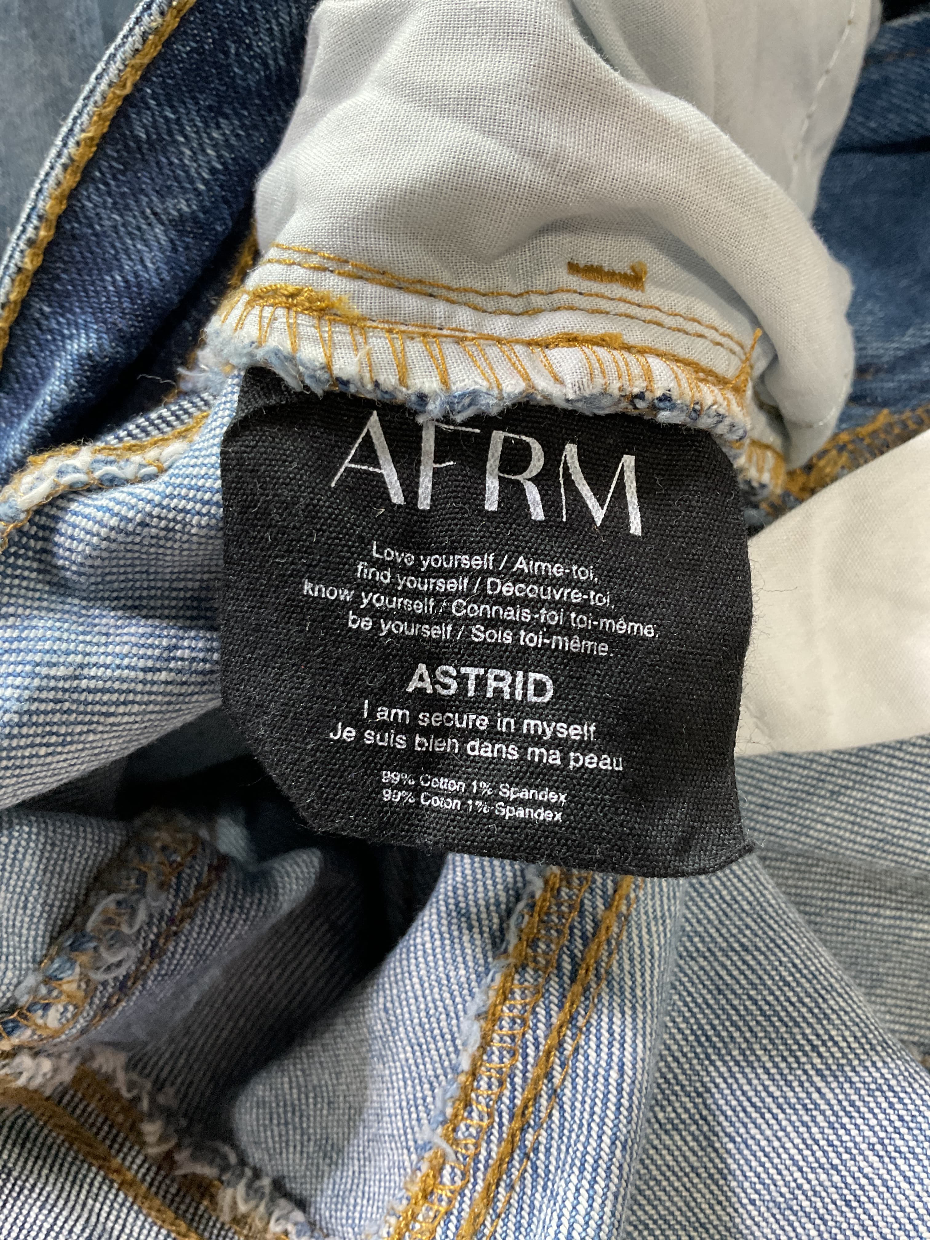 Afrm X Revolve Astrid Pant In Vintage Blue Wash - Image 3