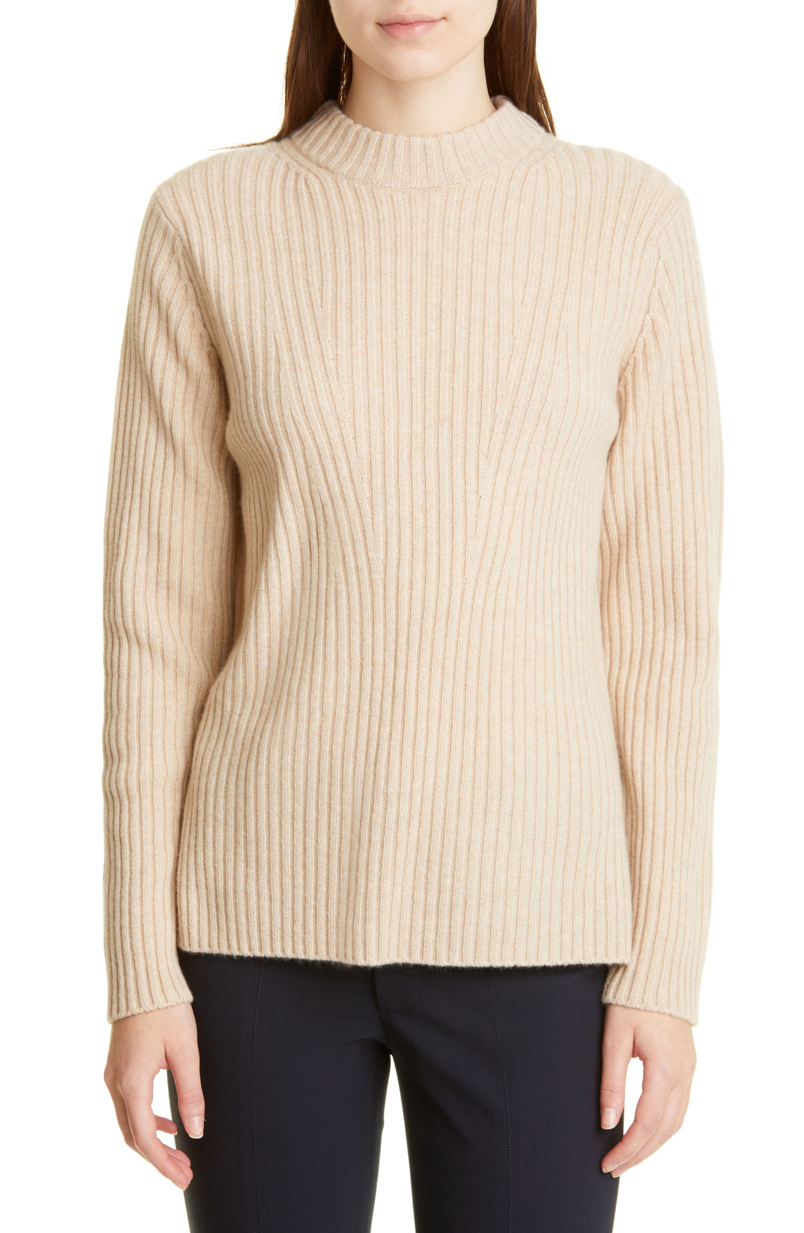 Wool & Cashmere Rib Tunic Sweater - Image 1