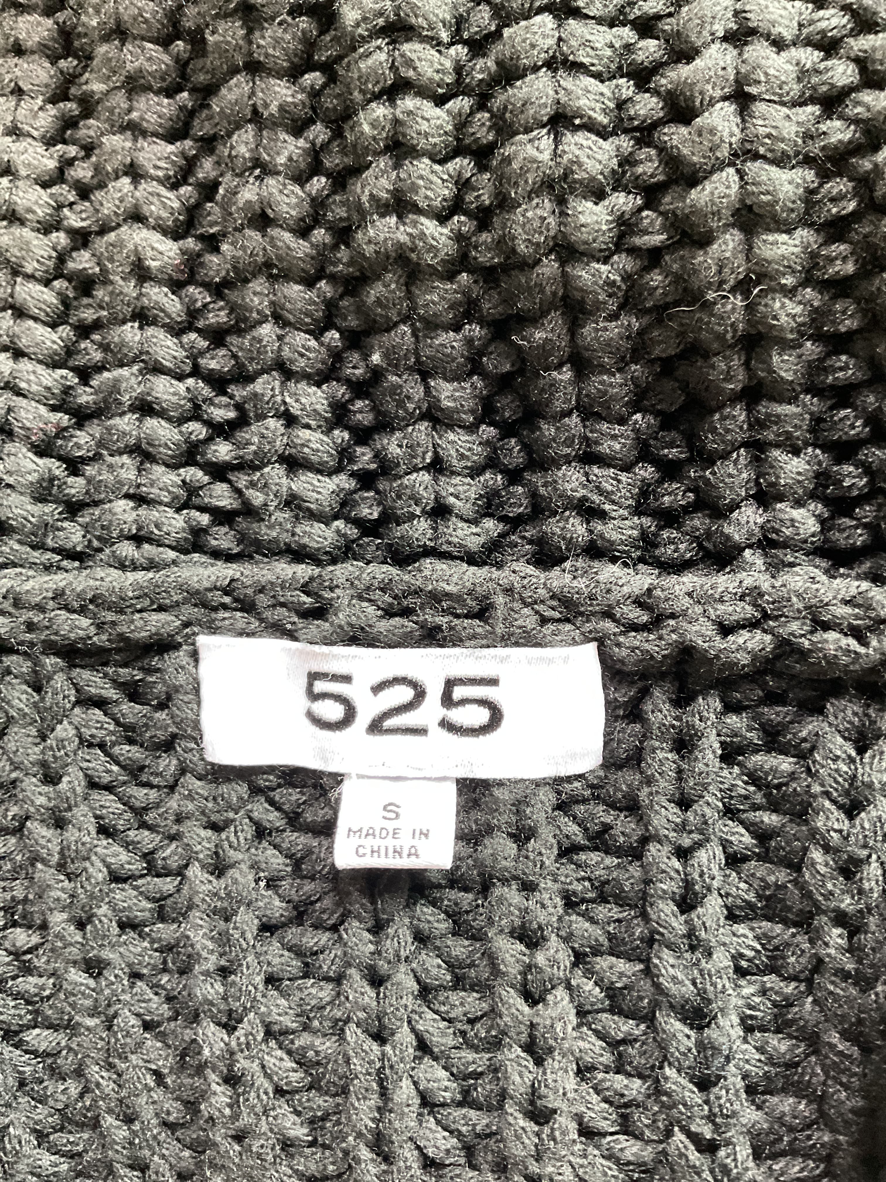 Chunky Turtleneck Shaker Pullover In Black - Image 4