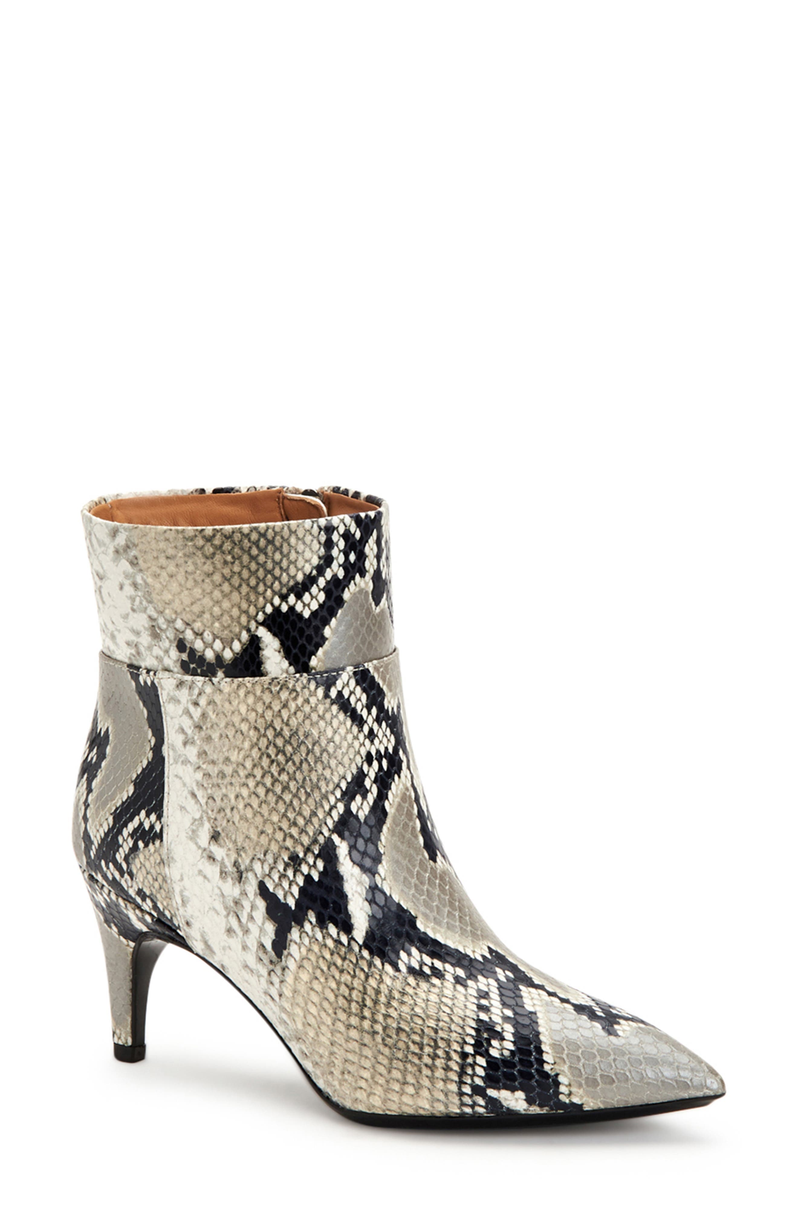 Marabella Snake Embossed Heeled Boot - Image 1