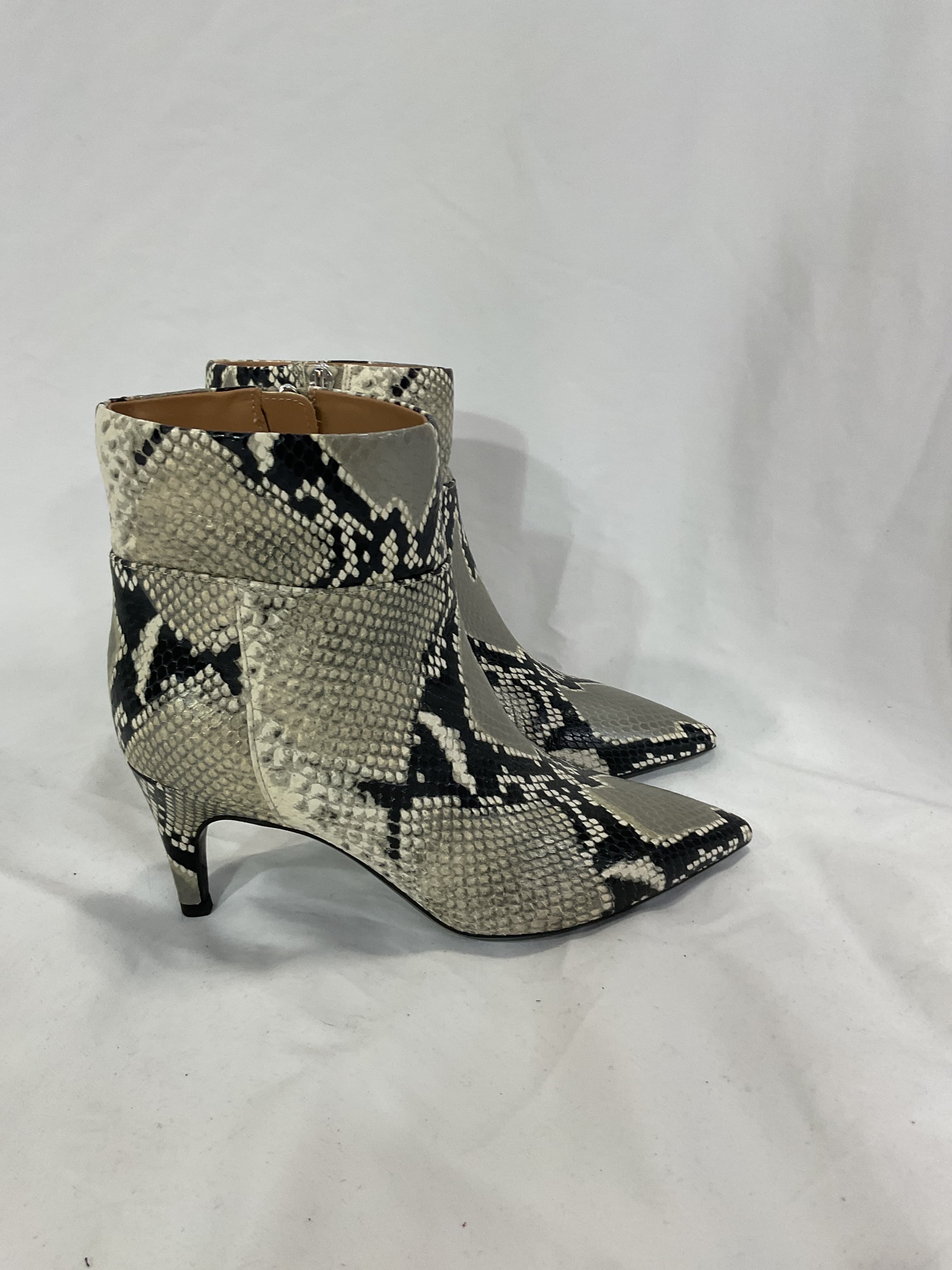 Marabella Snake Embossed Heeled Boot - Image 2