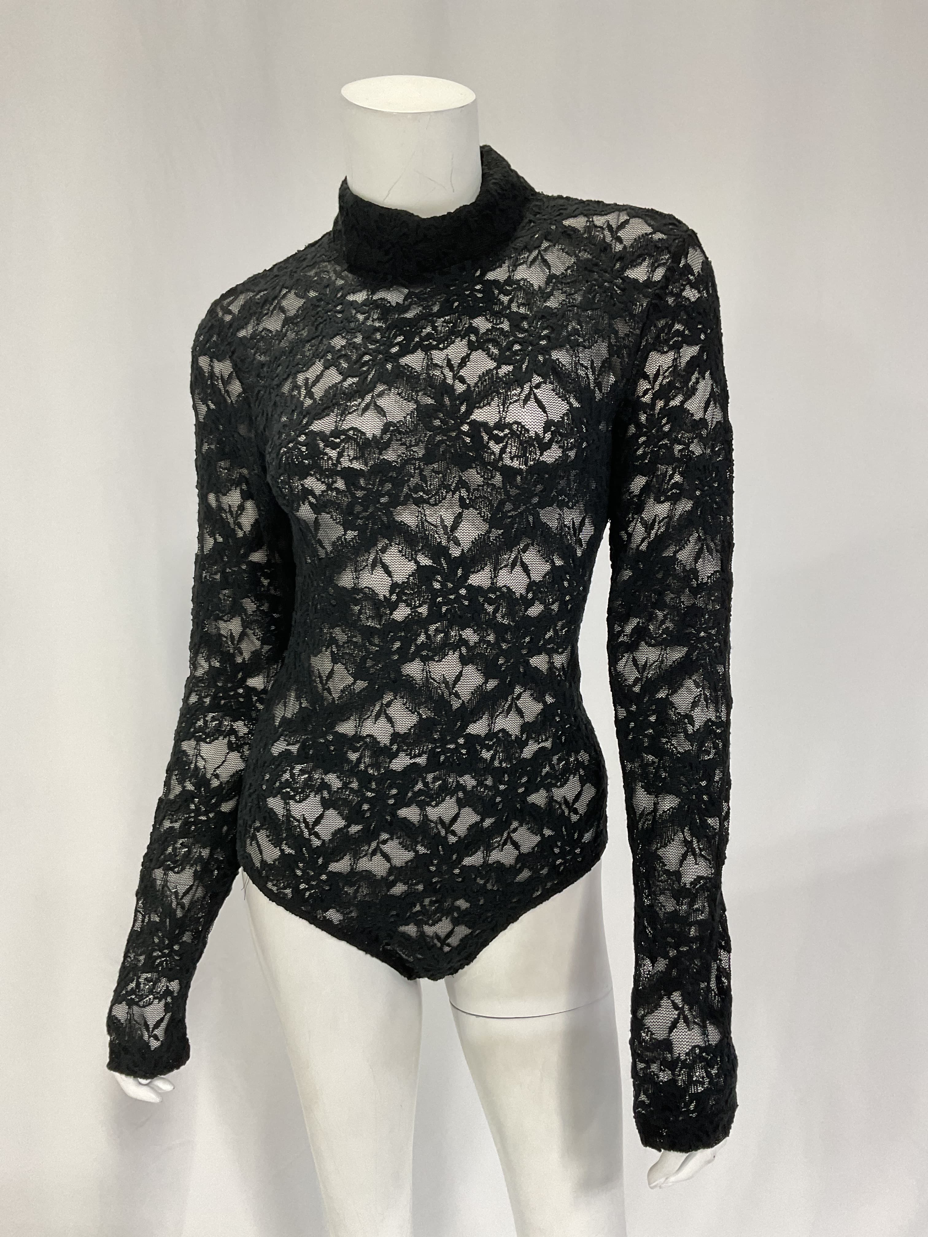 Vezza Lace Bodysuit In Black - Image 2